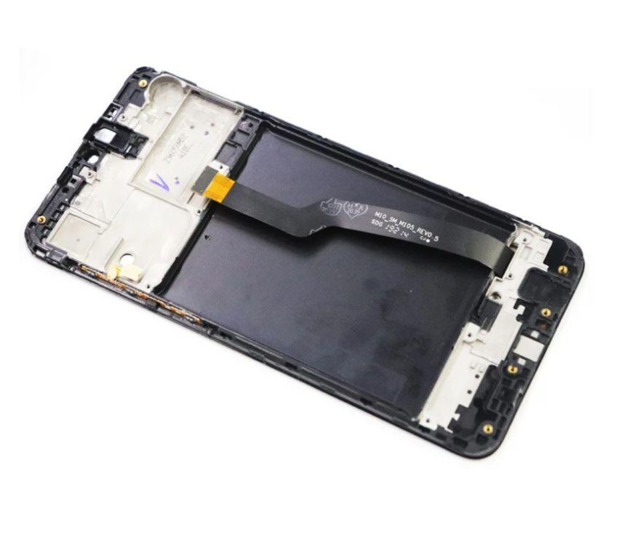 Дисплей (экран) для Samsung Galaxy A10 (A105) с тачскрином и рамкой, черный - фото