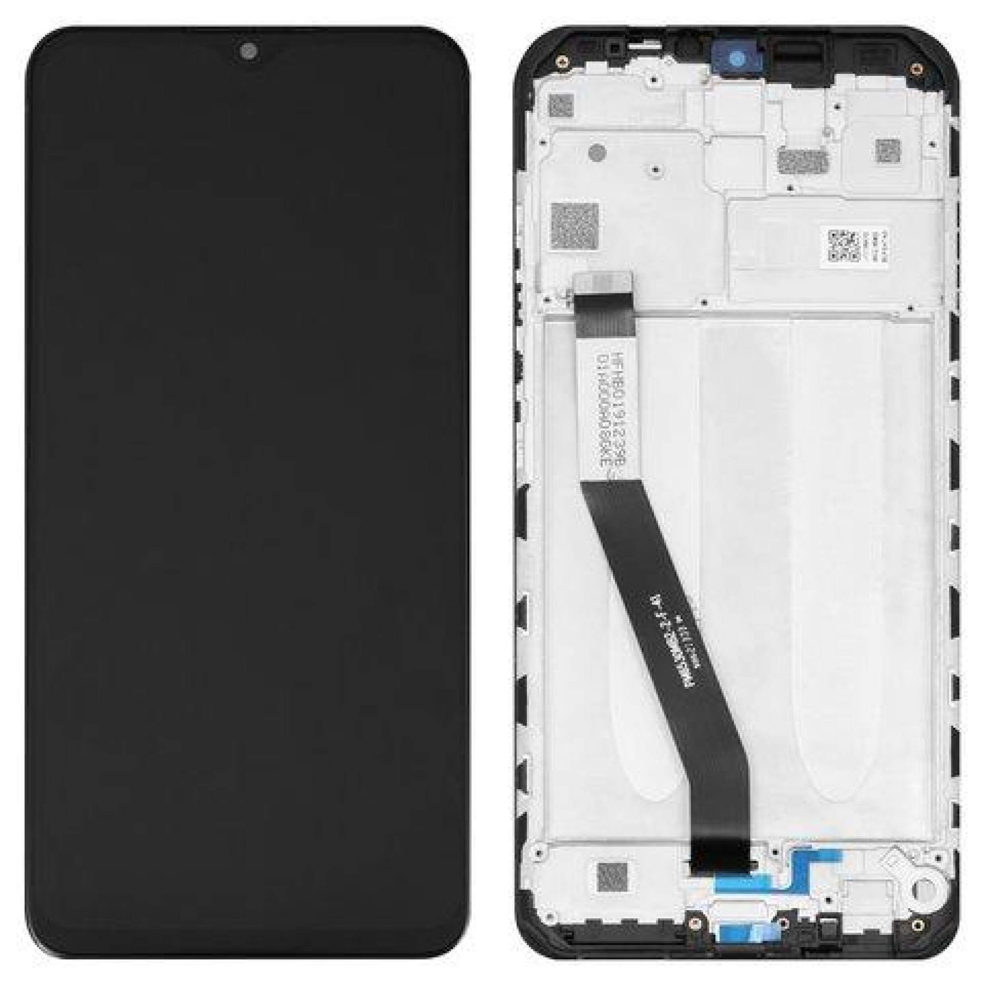 Дисплей (экран) для Xiaomi Poco M2 c тачскрином и рамкой, черный - фото