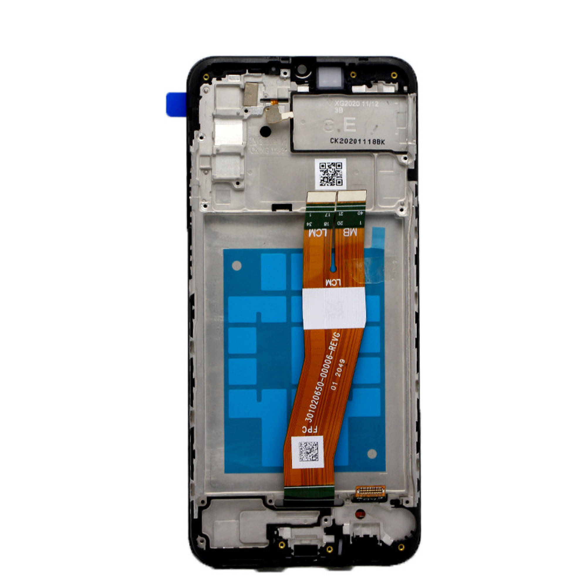 Дисплей (экран) для Samsung Galaxy A02S (A025) с тачскрином и рамкой, черный - фото2