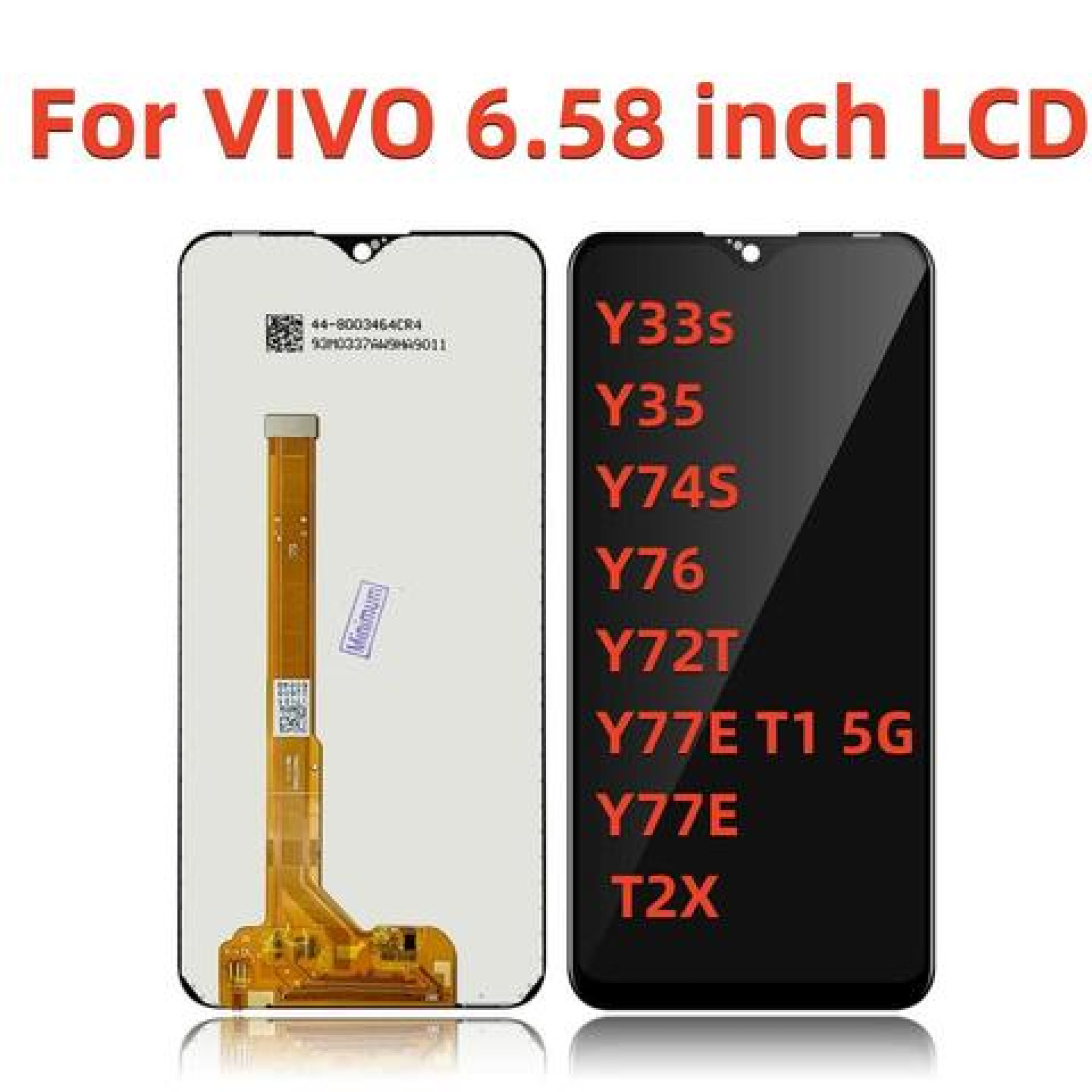 Дисплей (экран) для Vivo Y35 c тачскрином (black)
