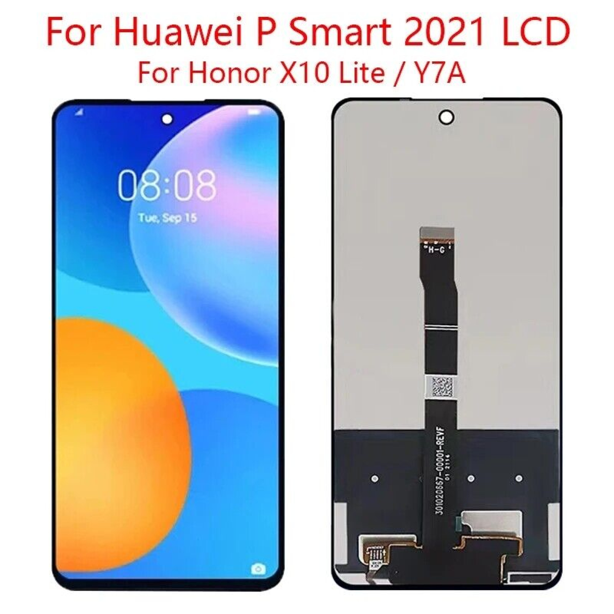 Дисплей (экран) для Huawei Y7A 2021 (DNN-LX9, PPA-LX1) c тачскрином, черный - фото