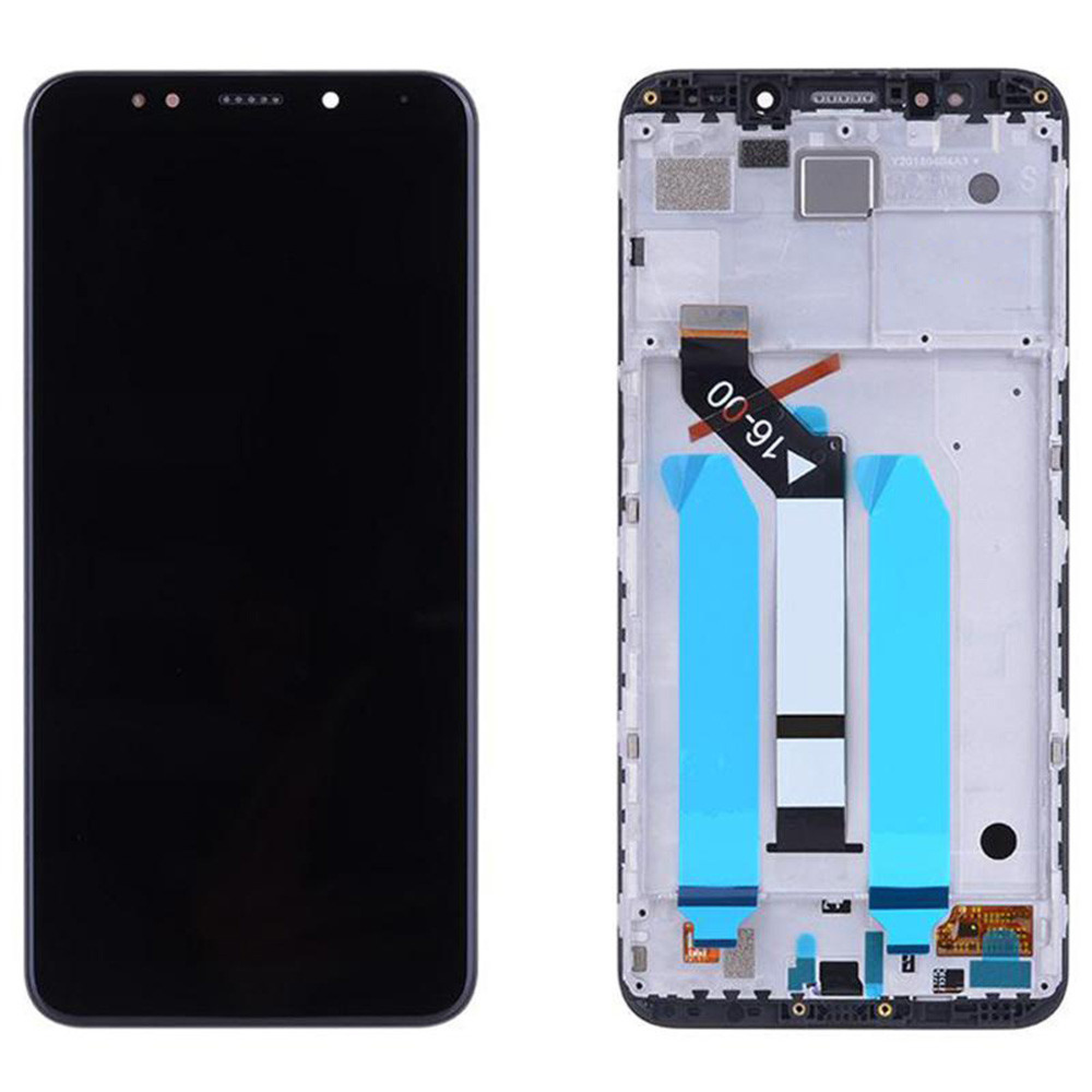Дисплей (экран) для Xiaomi Redmi 5 Plus c тачскрином и рамкой (black) - фото