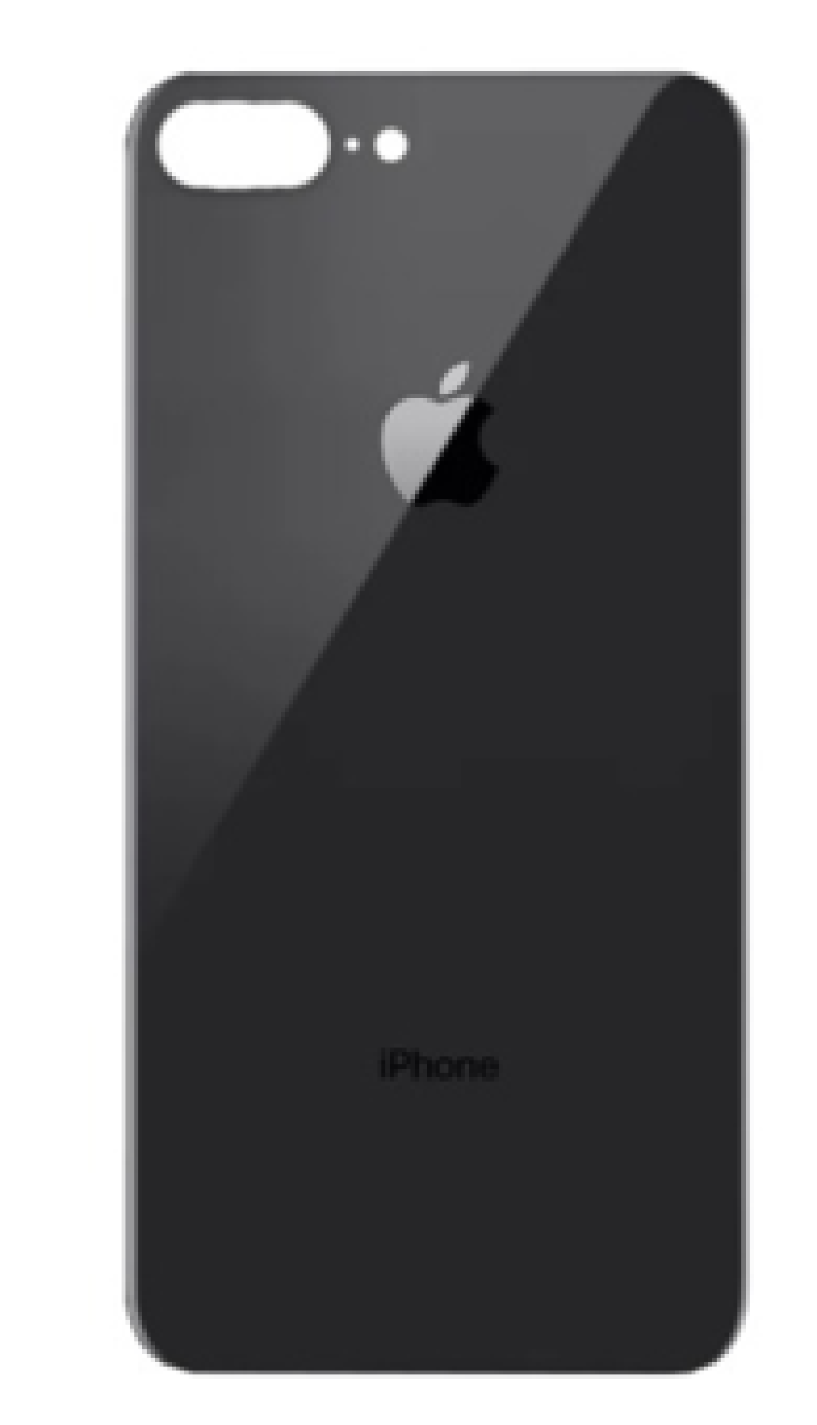 Задняя крышка для Apple iPhone 8G Plus (широкое отверстие под камеру), черная
