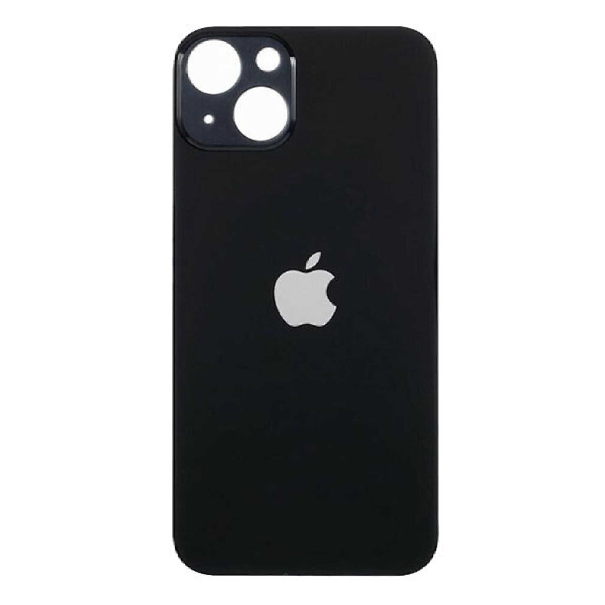 Задняя крышка для Apple iPhone 13 mini (широкое отверстие под камеру), черная - фото