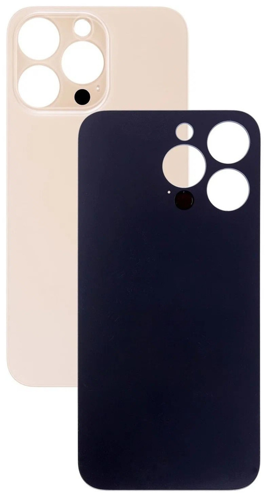 Задняя крышка для Apple iPhone 13 Pro Max (широкое отверстие под камеру), золотая - фото