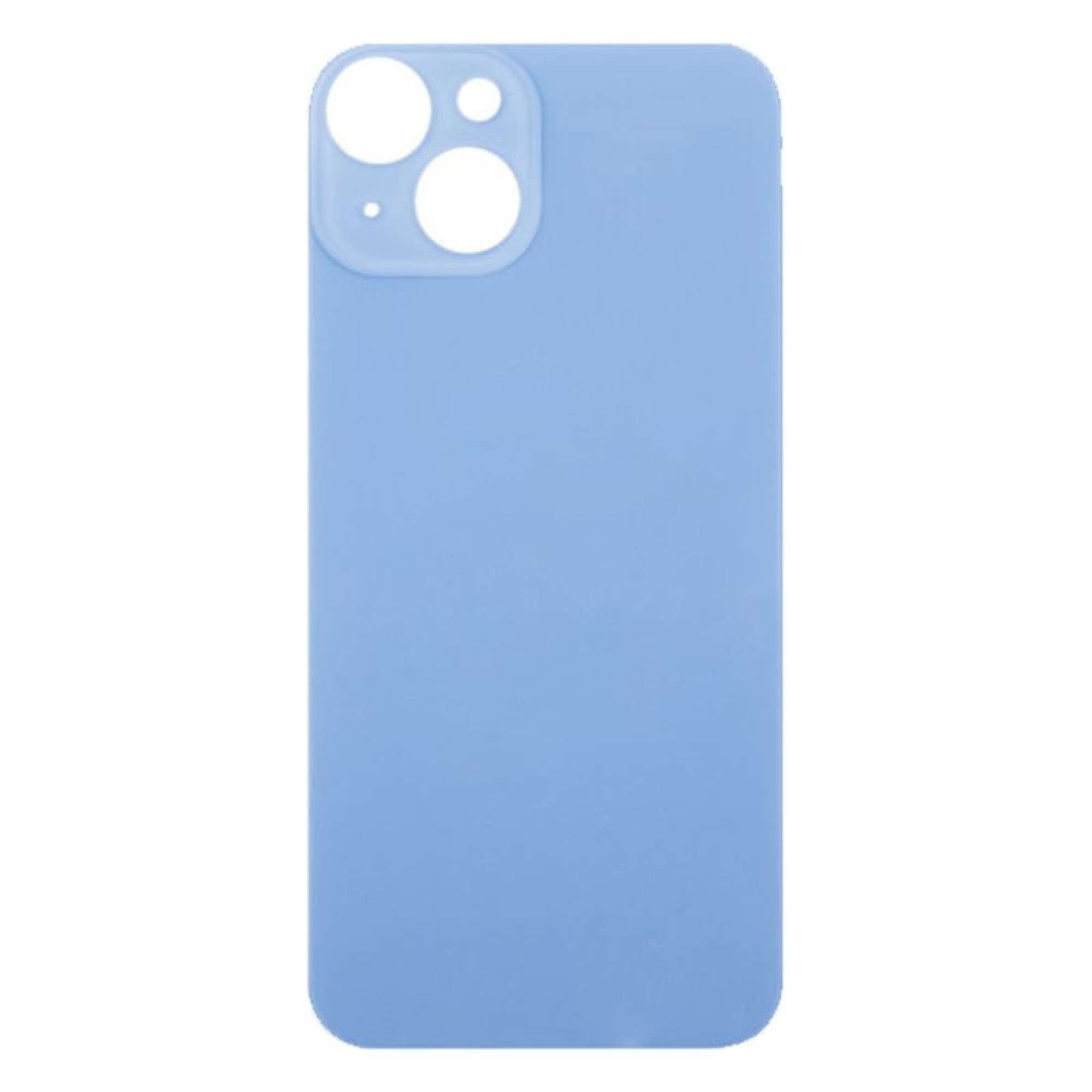 Задняя крышка для Apple iPhone 14 (широкое отверстие под камеру), синяя - фото