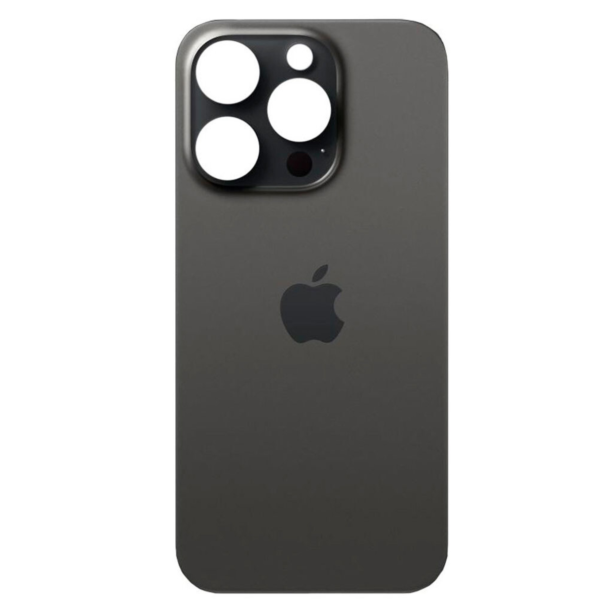 Задняя крышка для Apple iPhone 15 Pro (широкое отверстие под камеру), черная - фото