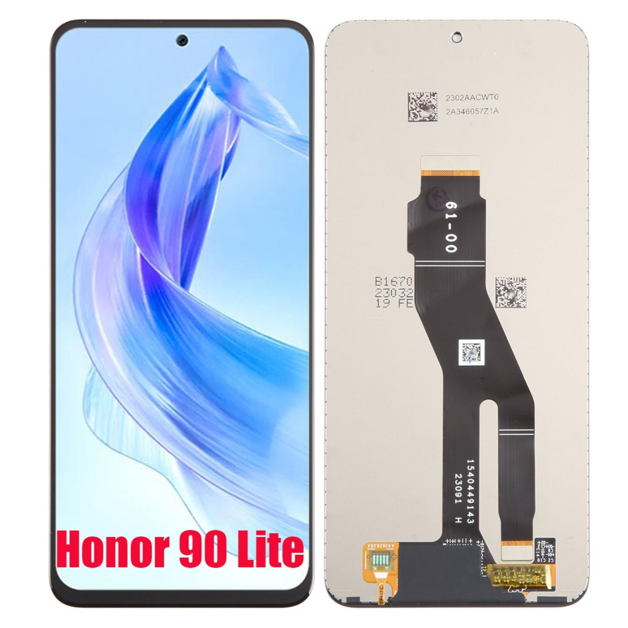 Дисплей (экран) для Huawei Honor 90 Lite c тачскрином, черный - фото