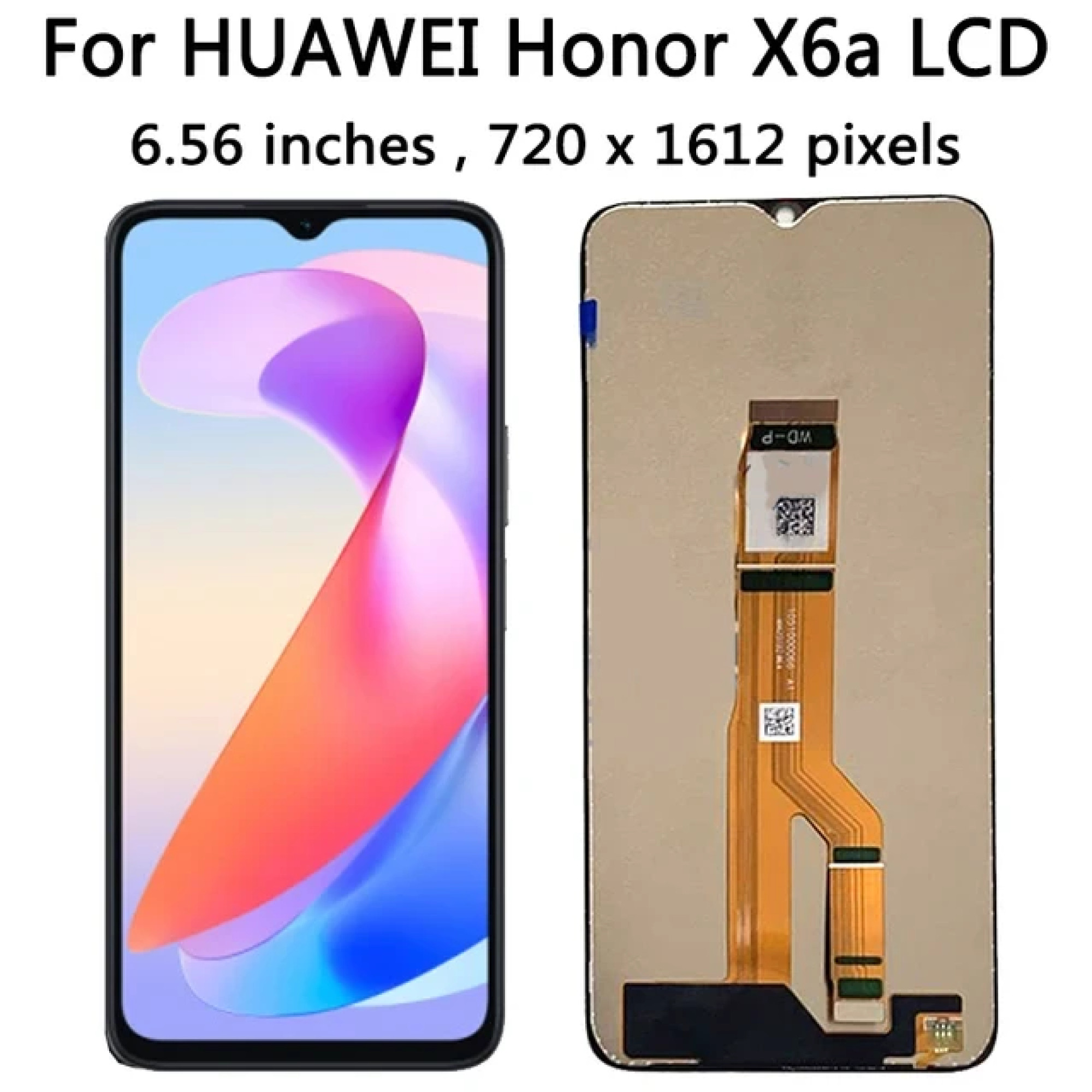 Дисплей (экран) для Huawei Honor X6a c тачскрином, черный - фото