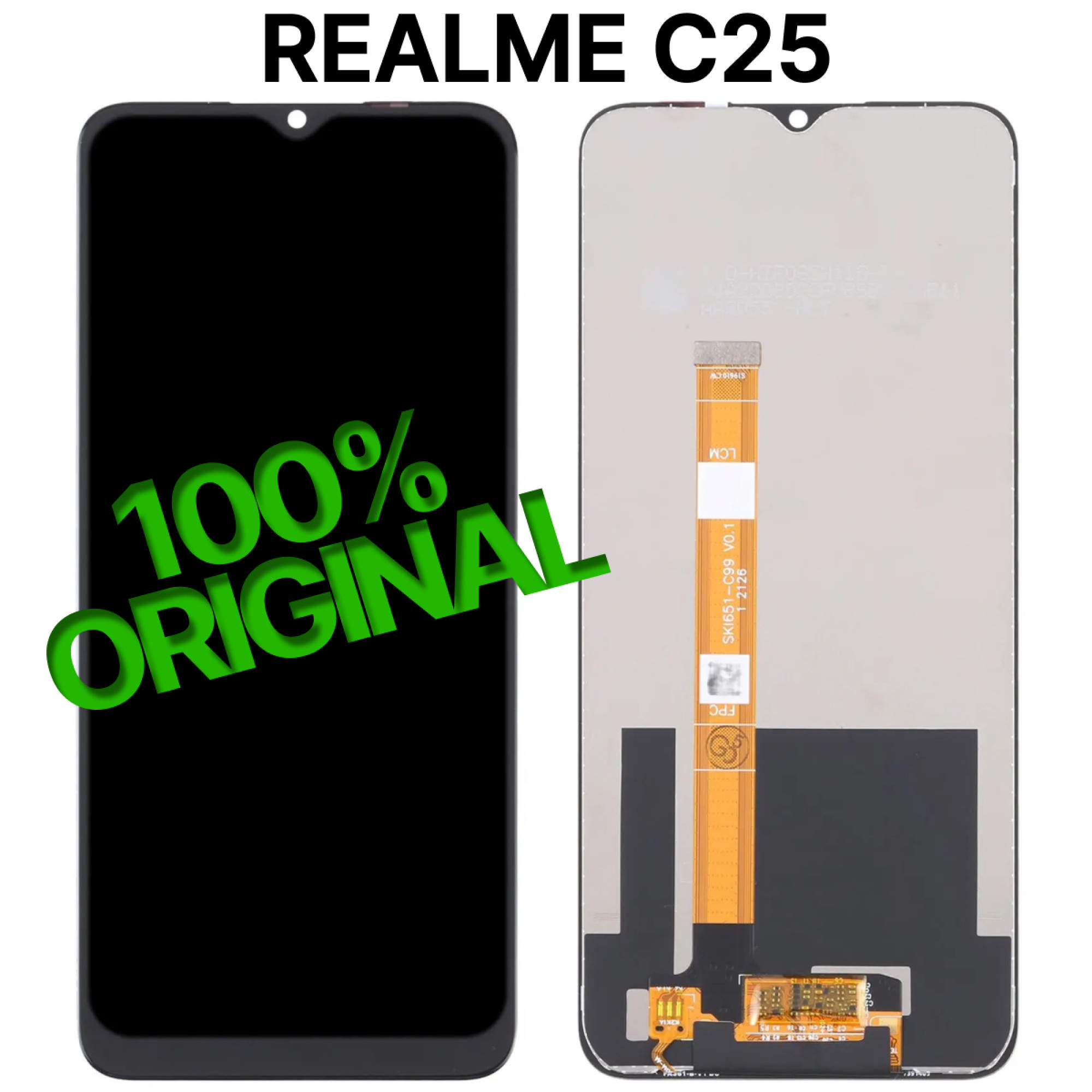 Дисплей (экран) для Realme C25 Original 100% c тачскрином - фото