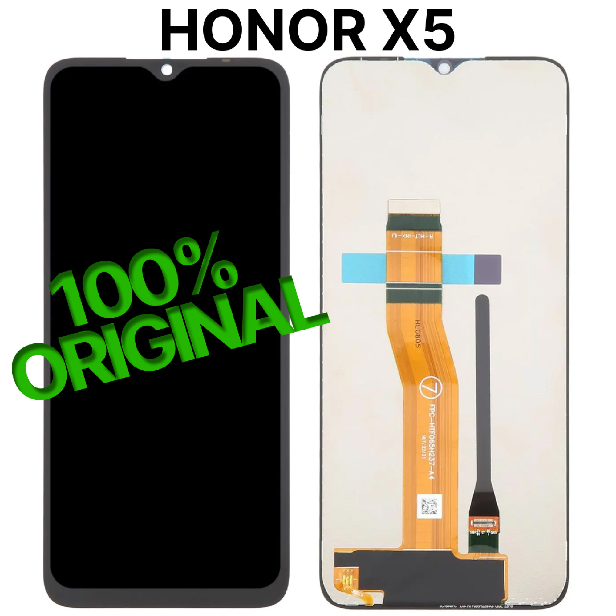 Дисплей (экран) для Honor X5 Original 100% (VNA-LX2) c тачскрином, черный - фото