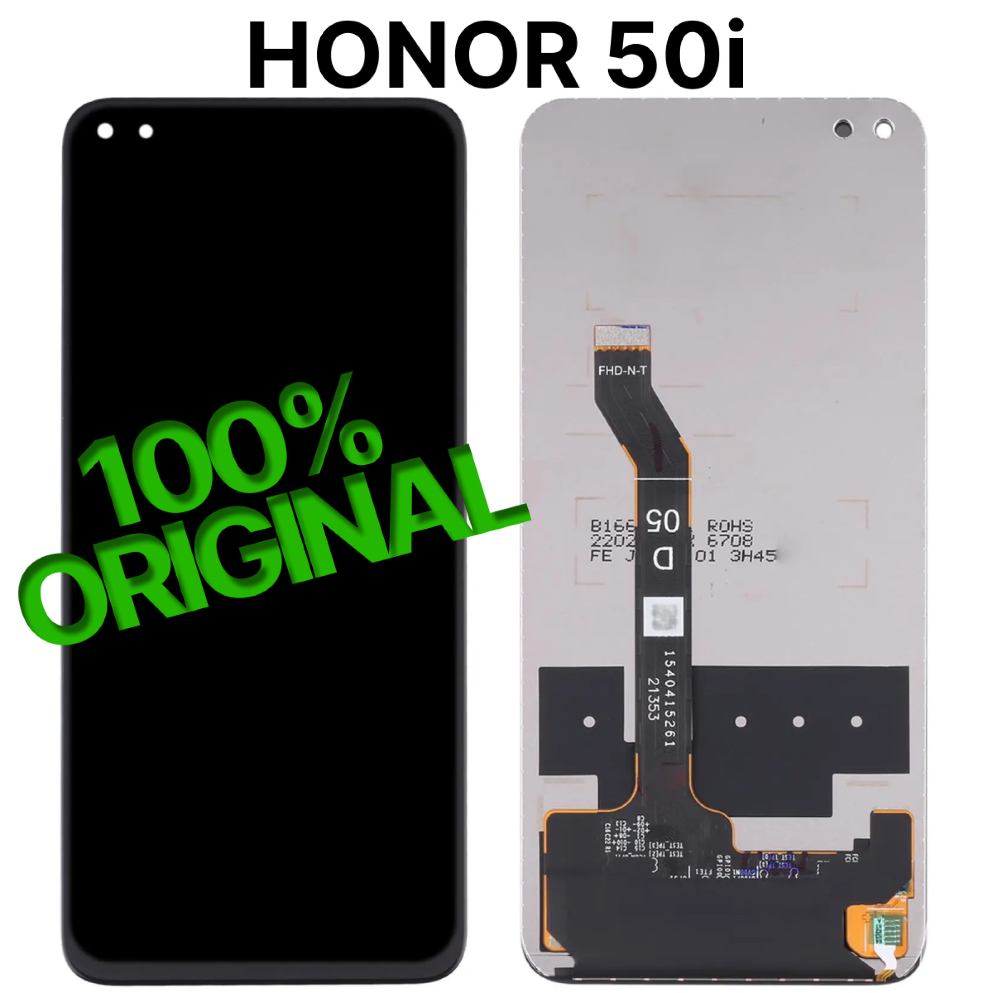 Дисплей (экран) для Honor 50i Original 100% с тачскрином, черный - фото