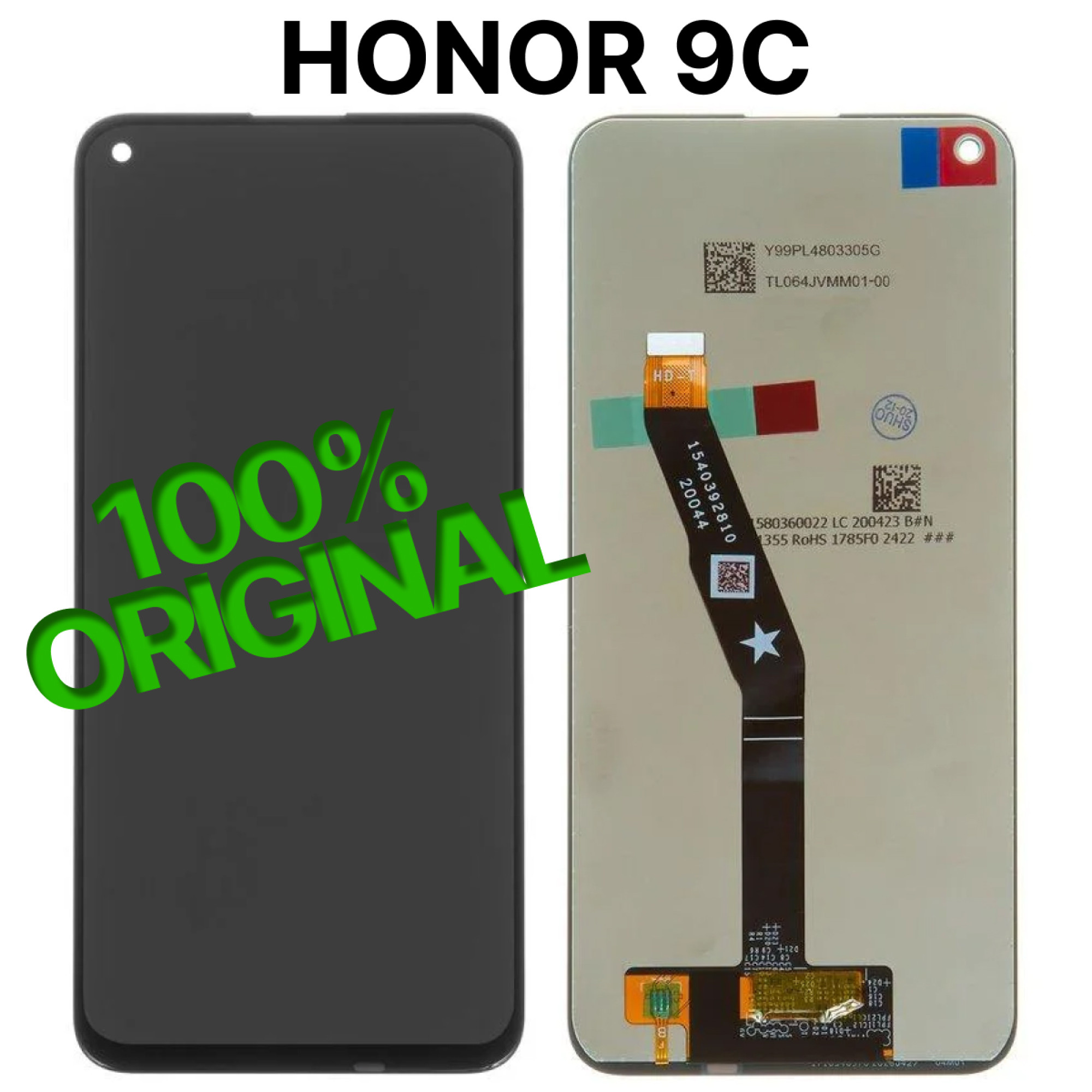 Дисплей (экран) для Honor 9C (AKA-L29) Original 100% c тачскрином, черный - фото