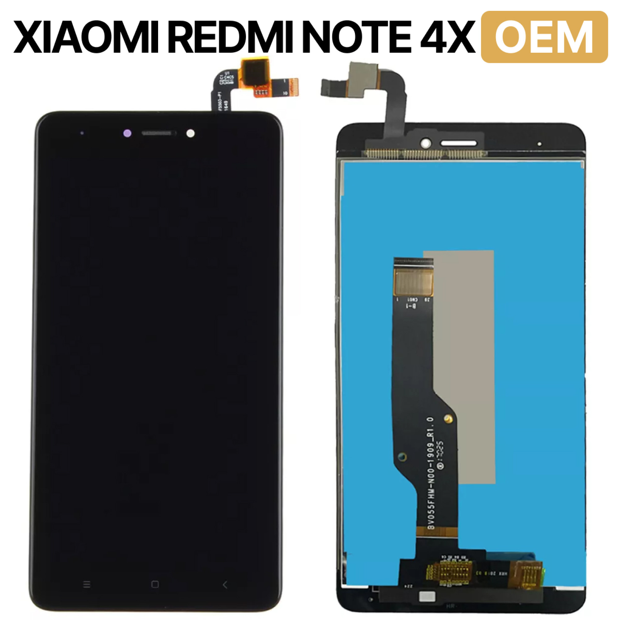 Дисплей (экран) для Xiaomi Redmi Note 4X c тачскрином, черный - фото