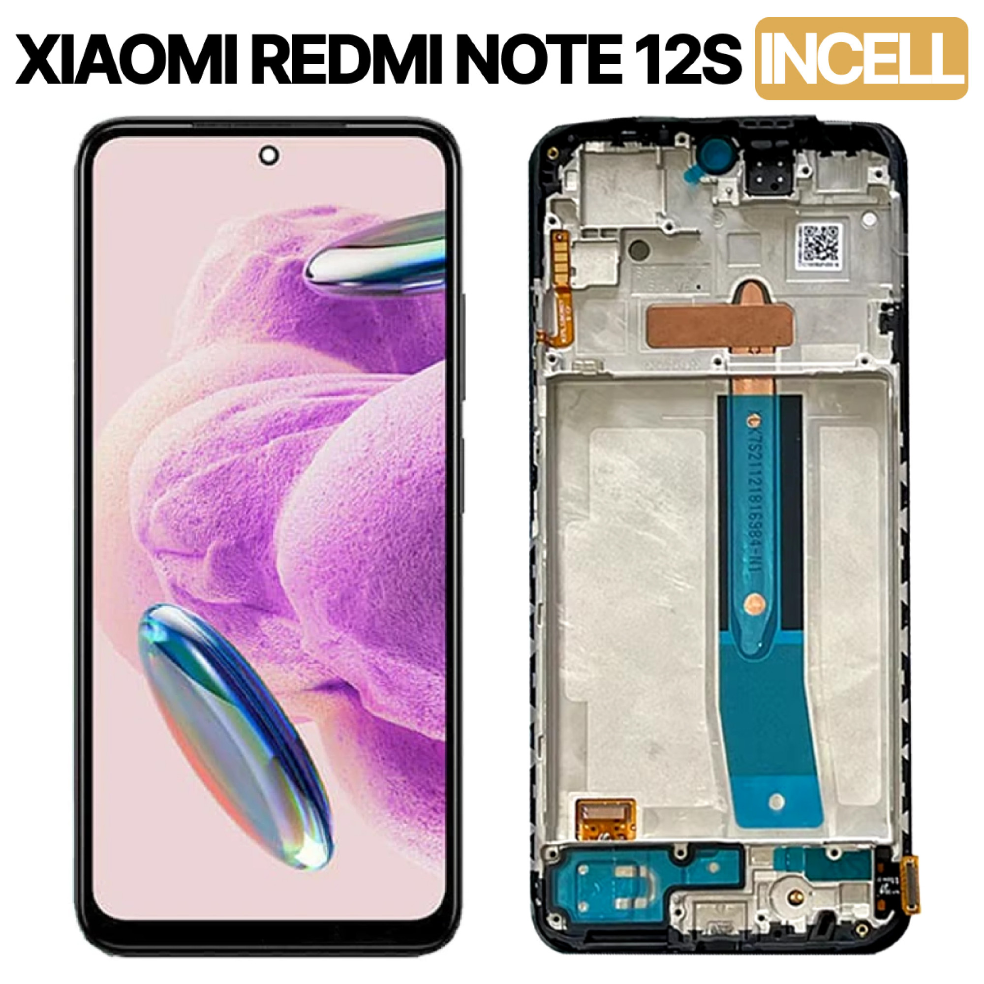 Дисплей (экран) для Xiaomi Redmi Note 12S INCELL c рамкой и тачскрином - фото