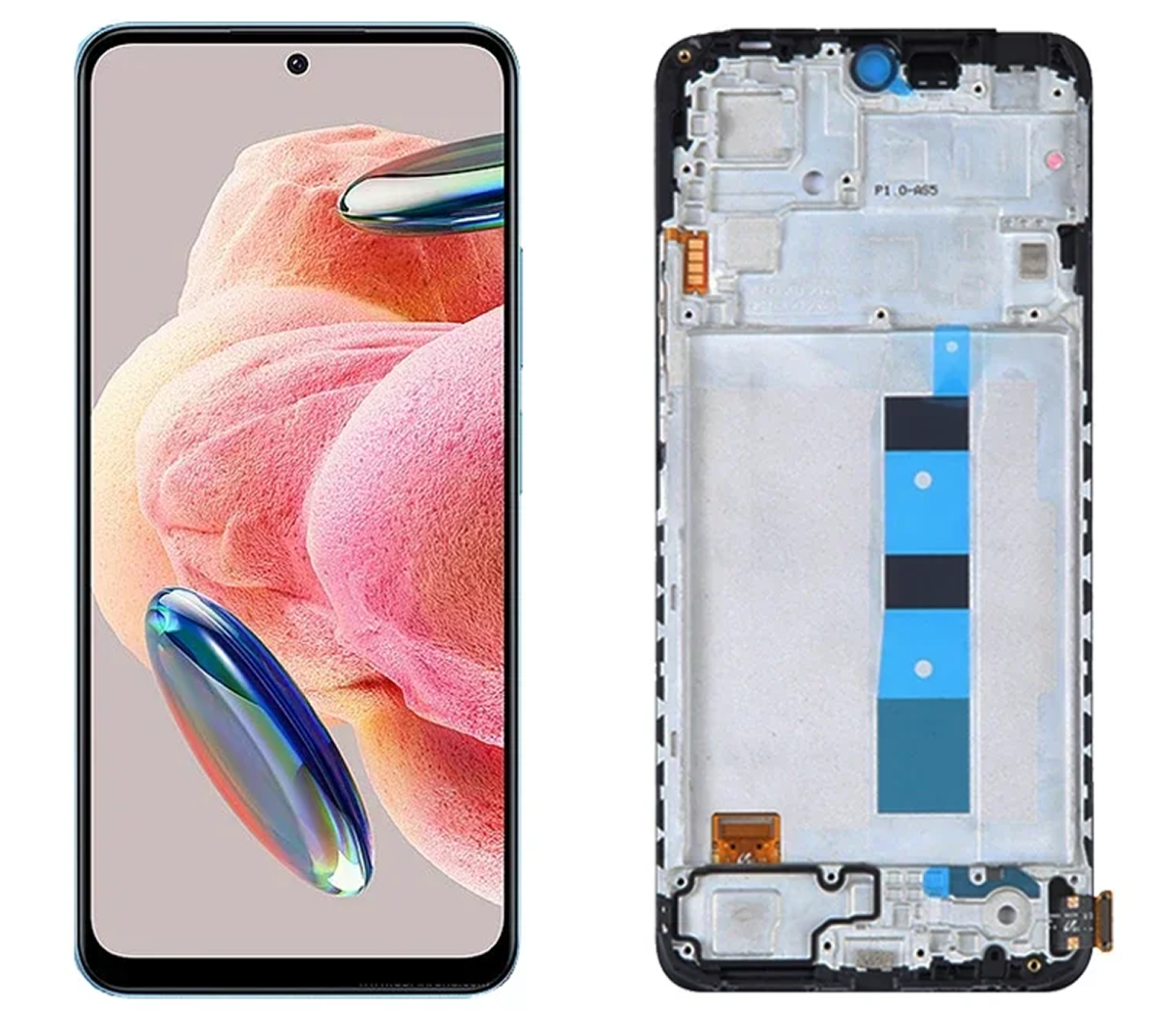 Дисплей (экран) для Xiaomi Redmi Note 12 4G OLED в раме c тачскрином, черный - фото