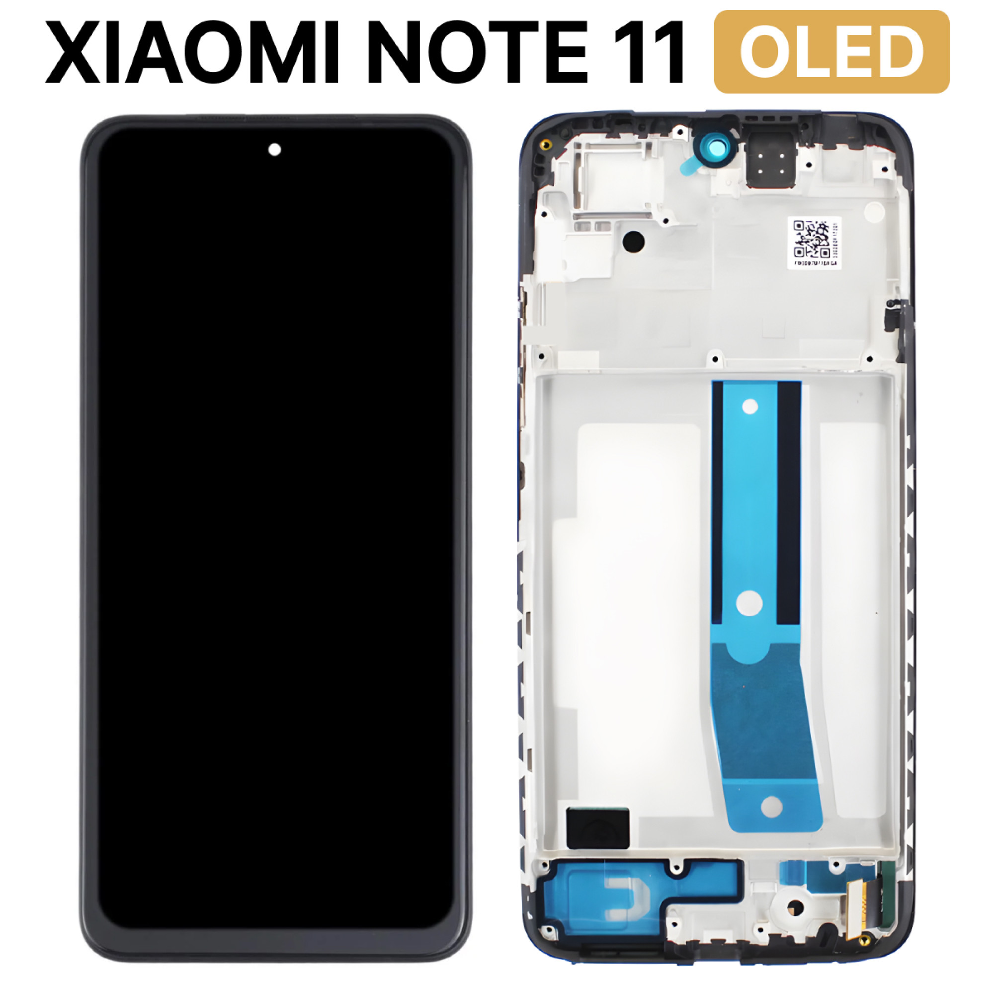 Дисплей (экран) для Xiaomi Redmi Note 11 OLED c рамкой и тачскрином - фото