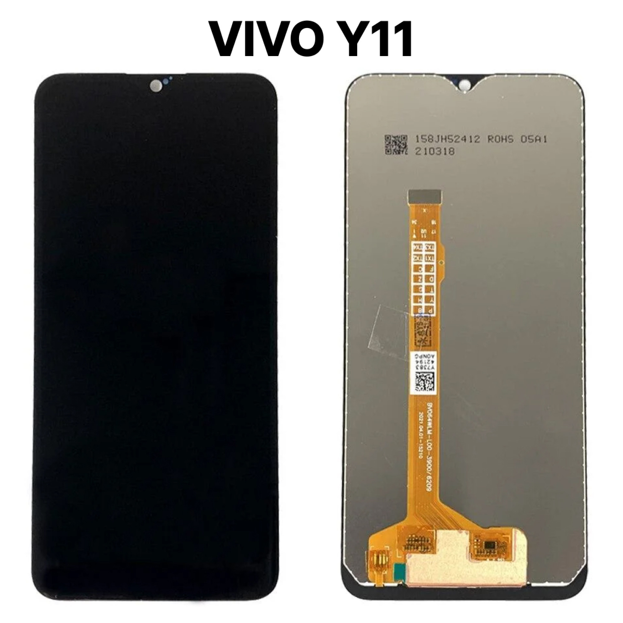 Дисплей (экран) для Vivo Y11 c тачскрином, черный - фото