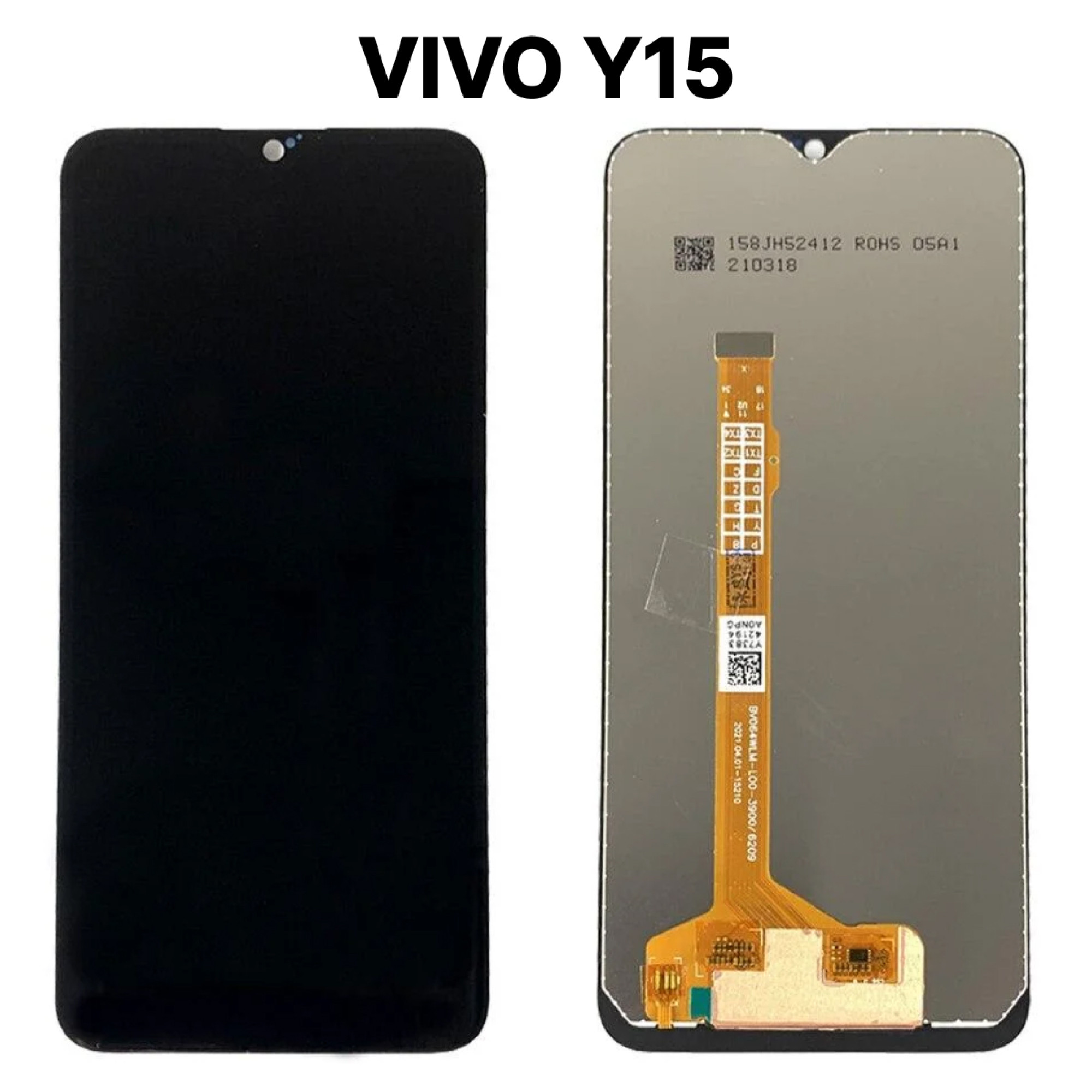 Дисплей (экран) для Vivo Y15 c тачскрином, черный - фото