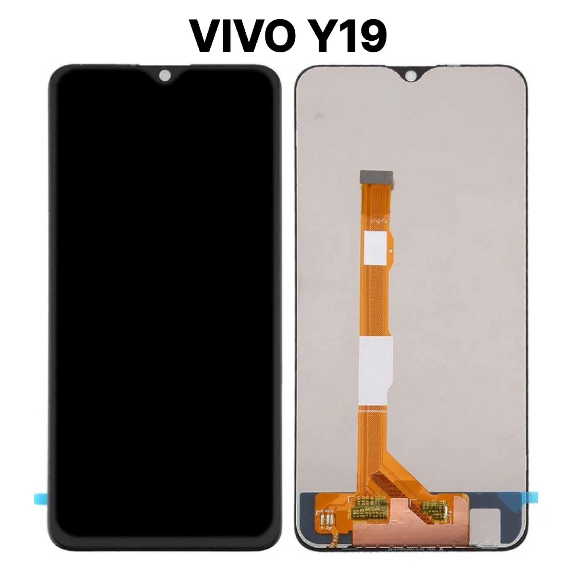 Дисплей (экран) для Vivo Y19 c тачскрином, черный - фото