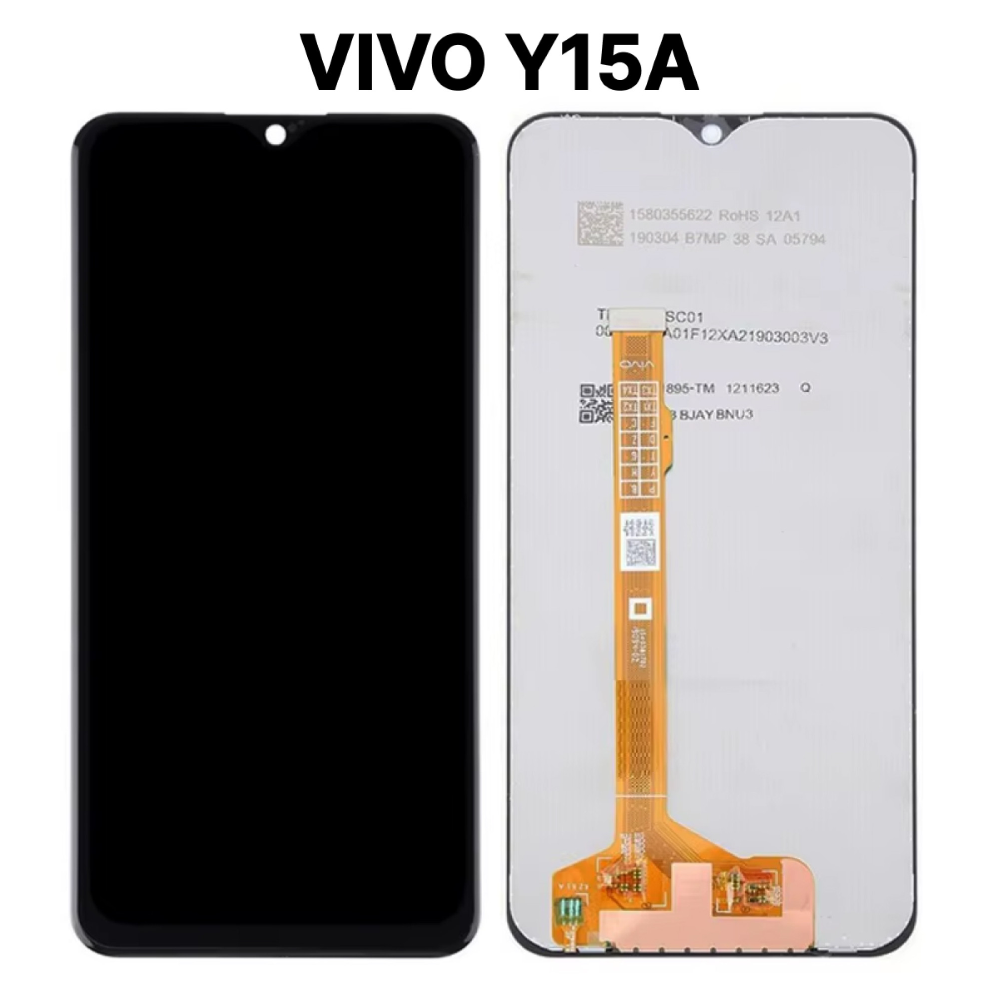 Дисплей (экран) для Vivo Y15A c тачскрином, черный - фото
