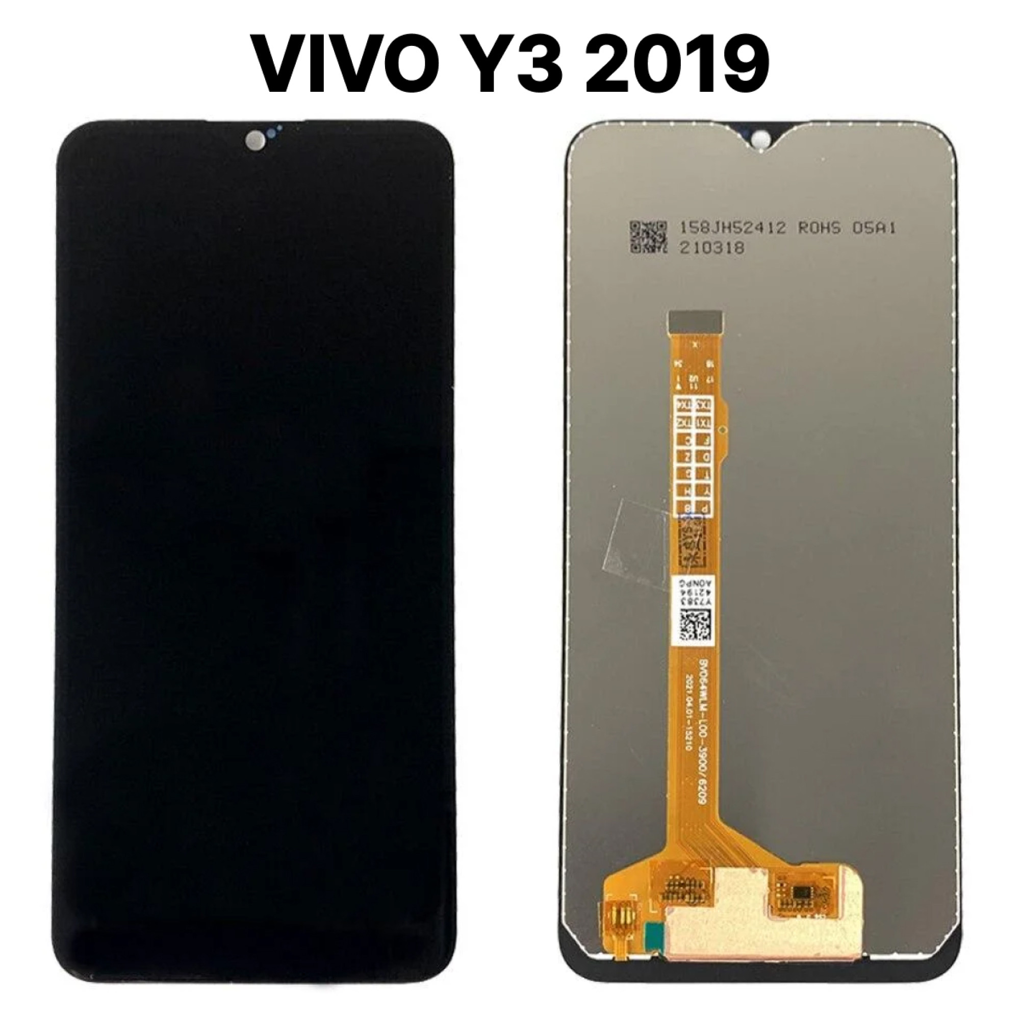 Дисплей (экран) для Vivo Y3 2019 c тачскрином, черный - фото