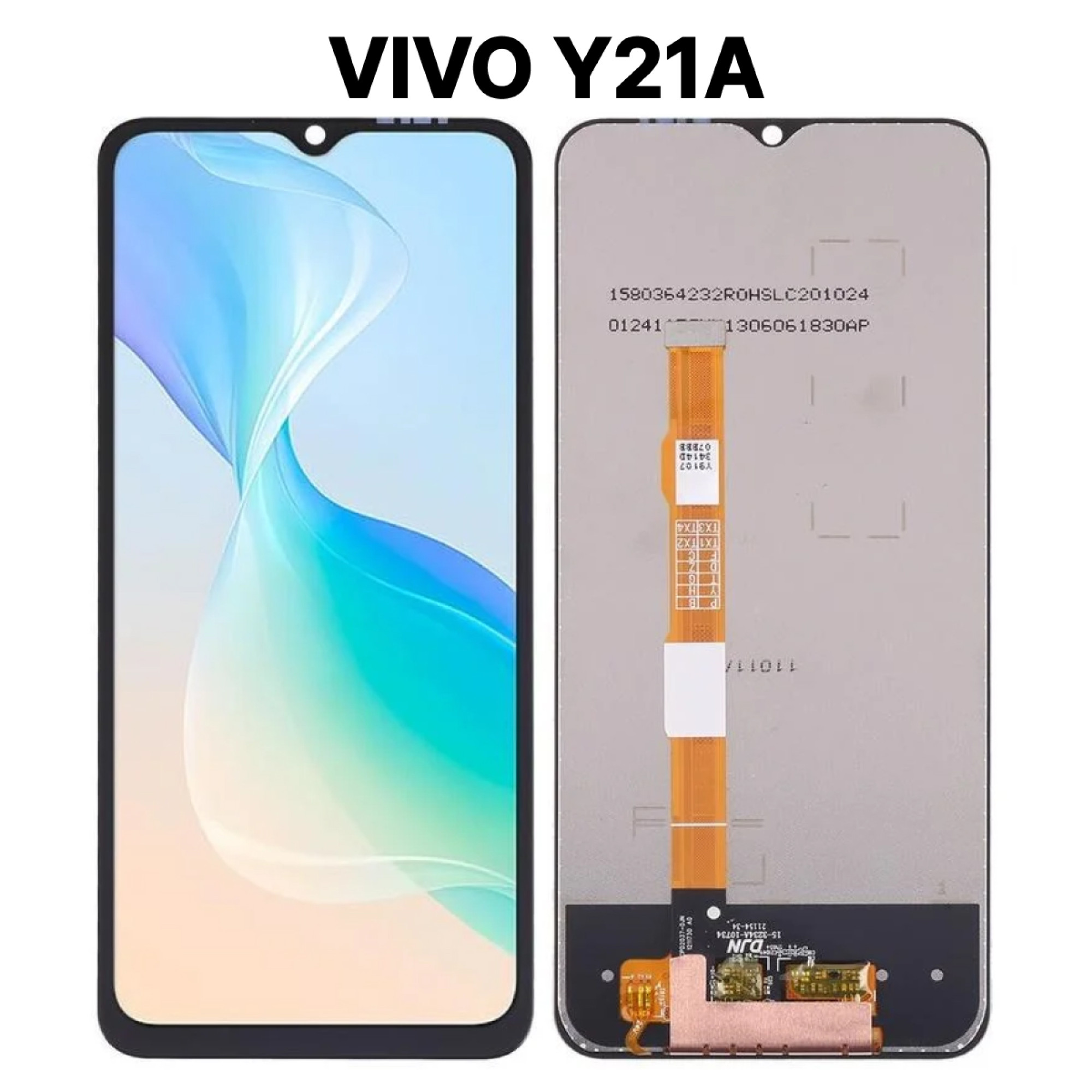 Дисплей (экран) для Vivo Y21a c тачскрином, черный - фото