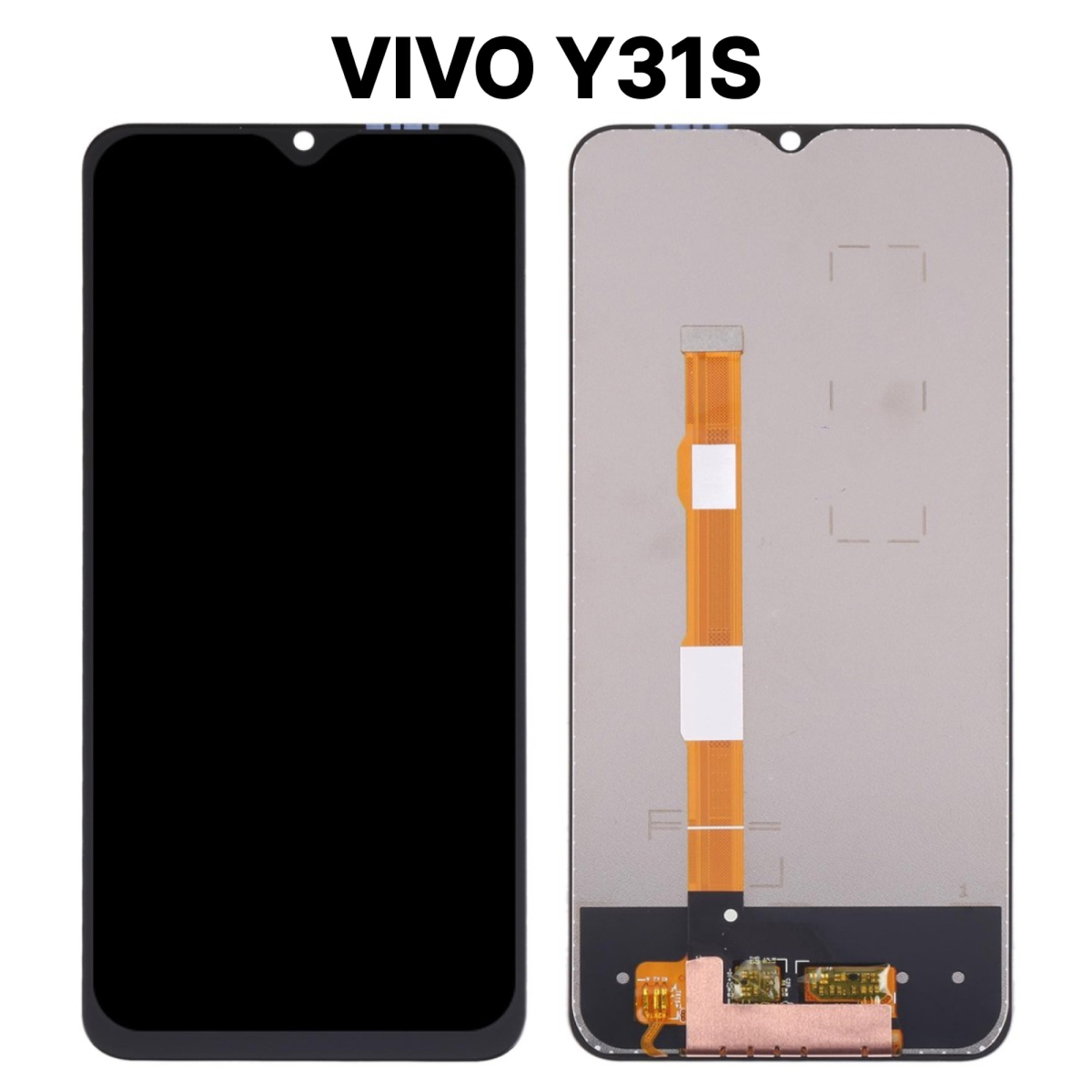 Дисплей (экран) для Vivo Y31s c тачскрином, черный - фото