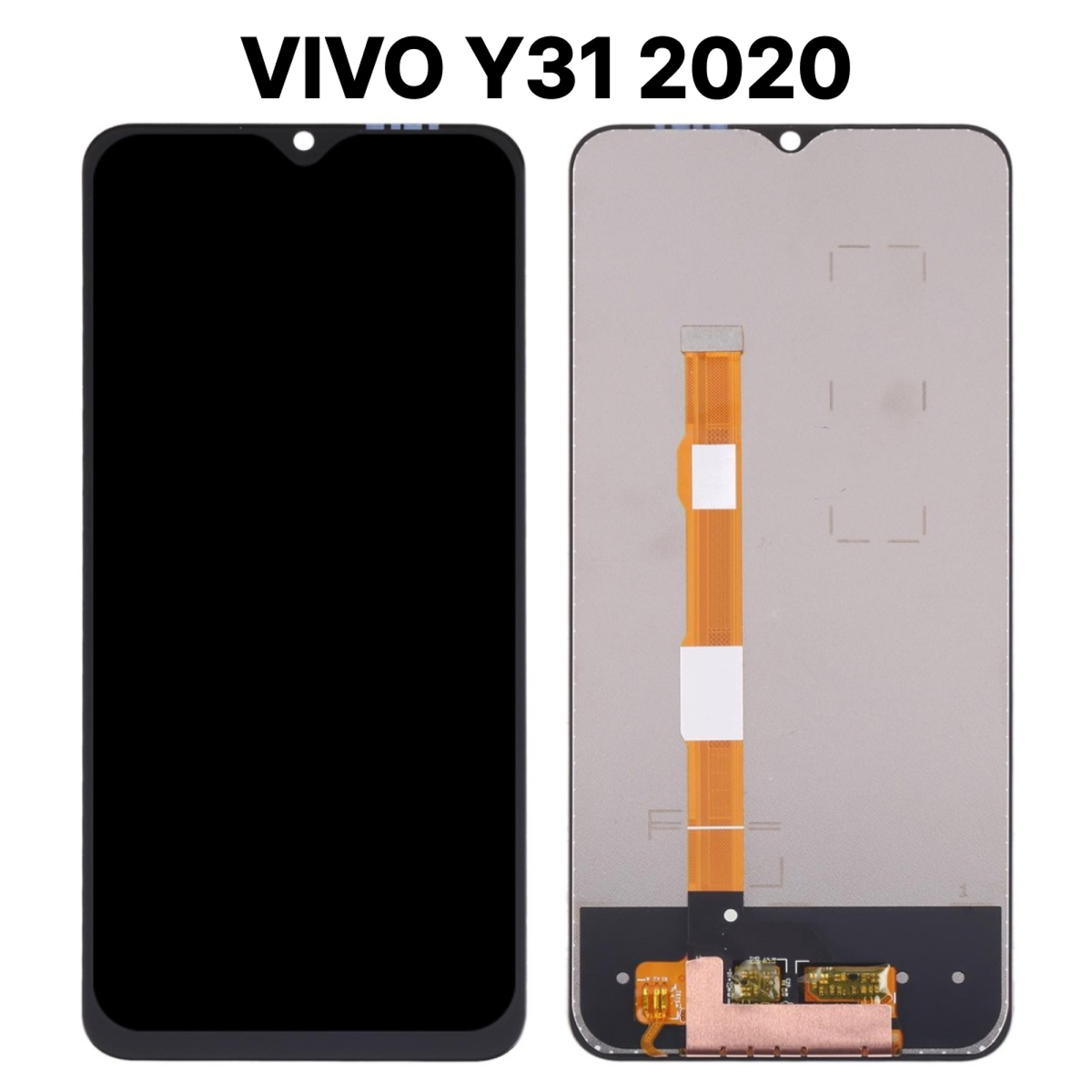 Дисплей (экран) для Vivo Y31 2020 c тачскрином, черный - фото