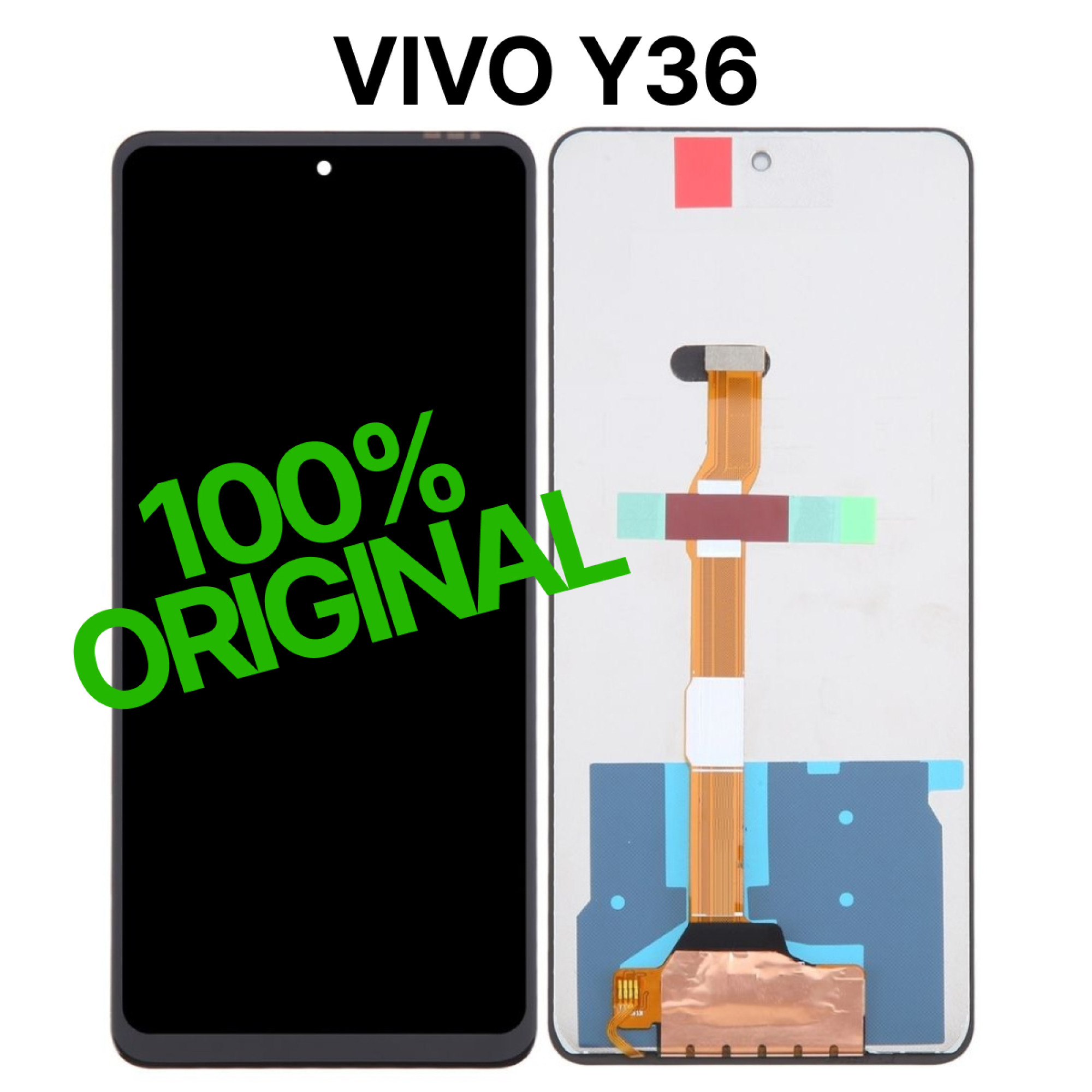 Дисплей (экран) для Vivo Y36 Original 100% c тачскрином, черный - фото