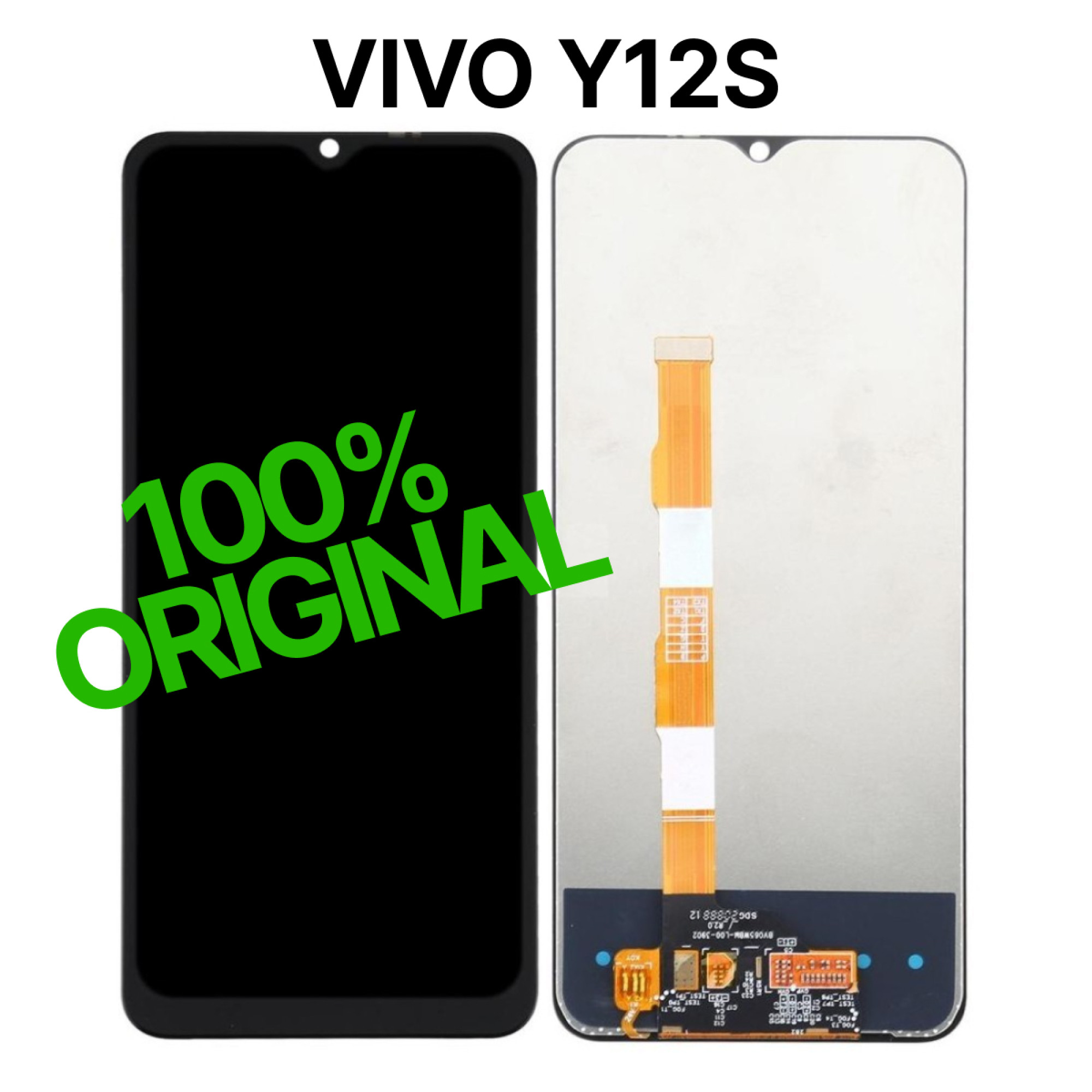 Дисплей (экран) для Vivo Y12s Original 100% c тачскрином, черный - фото