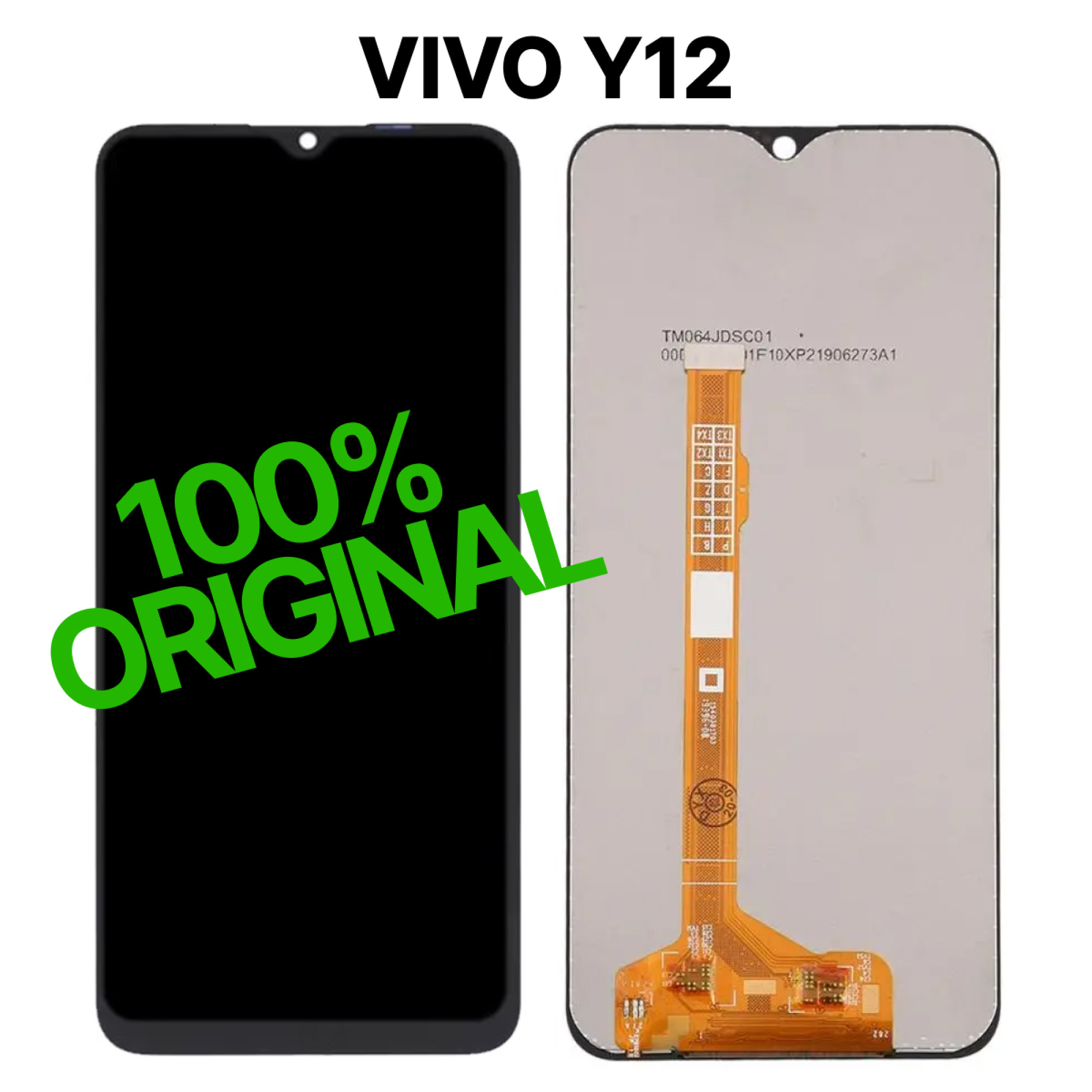 Дисплей (экран) для Vivo Y12 Original 100% c тачскрином, черный - фото
