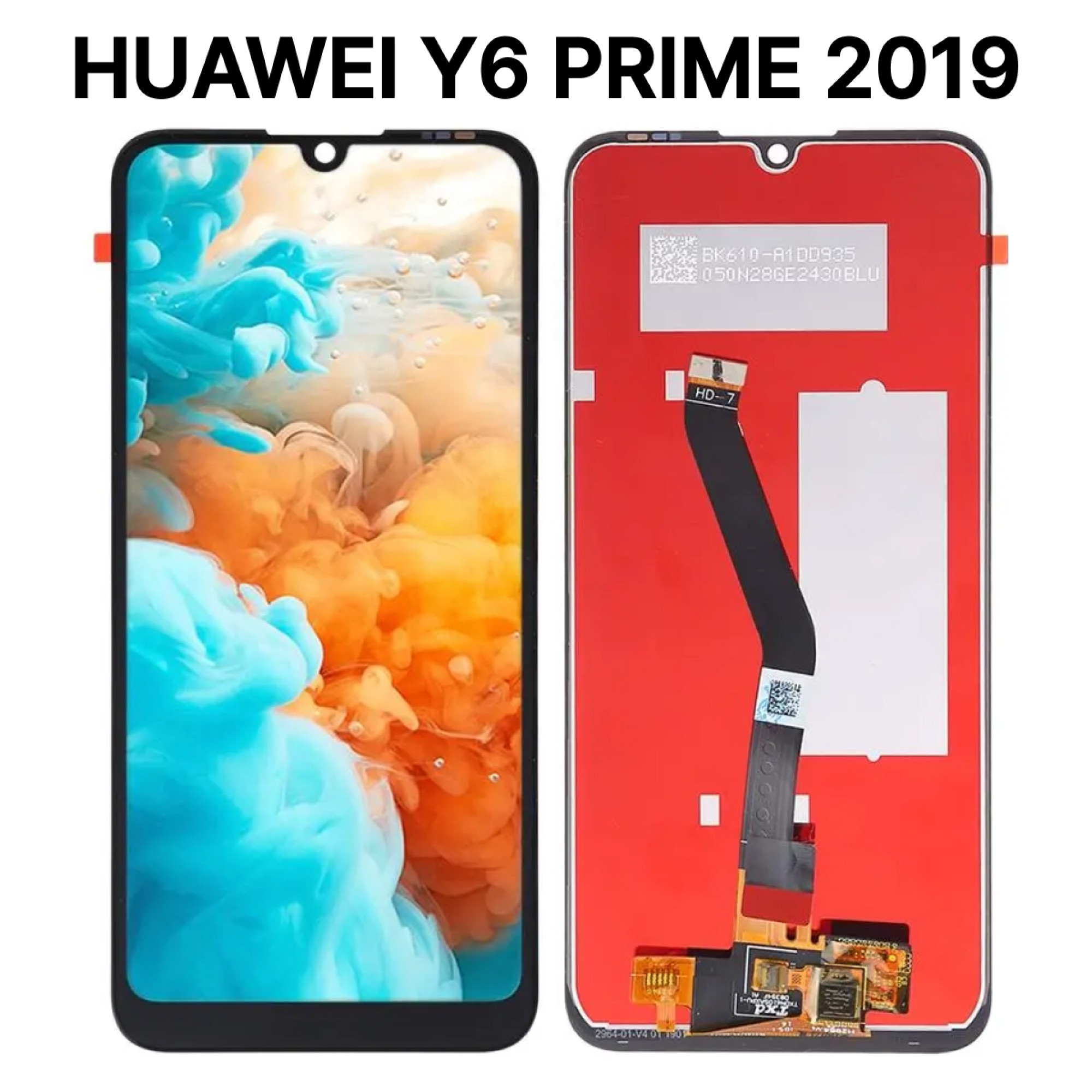 Дисплей (экран) для Huawei Y6 Prime 2019 (MRD-LX1F) с тачскрином, черный - фото