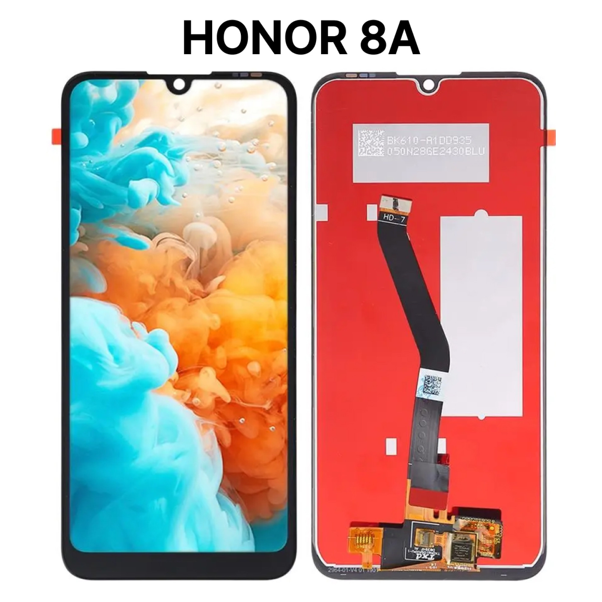 Дисплей (экран) для Huawei Honor 8a (JAT-L29, JAT-LX1) с тачскрином, черный - фото