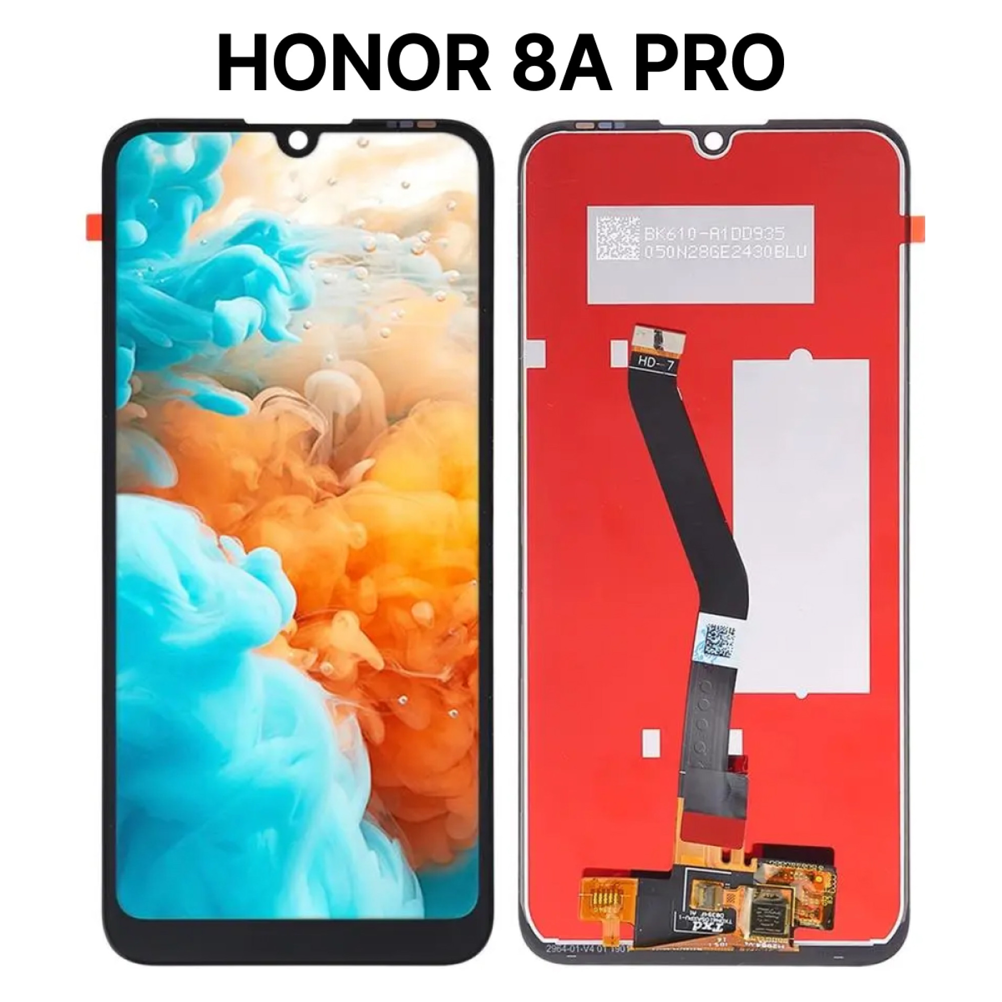 Дисплей (экран) для Huawei Honor 8a Pro (JAT-L41) с тачскрином, черный - фото