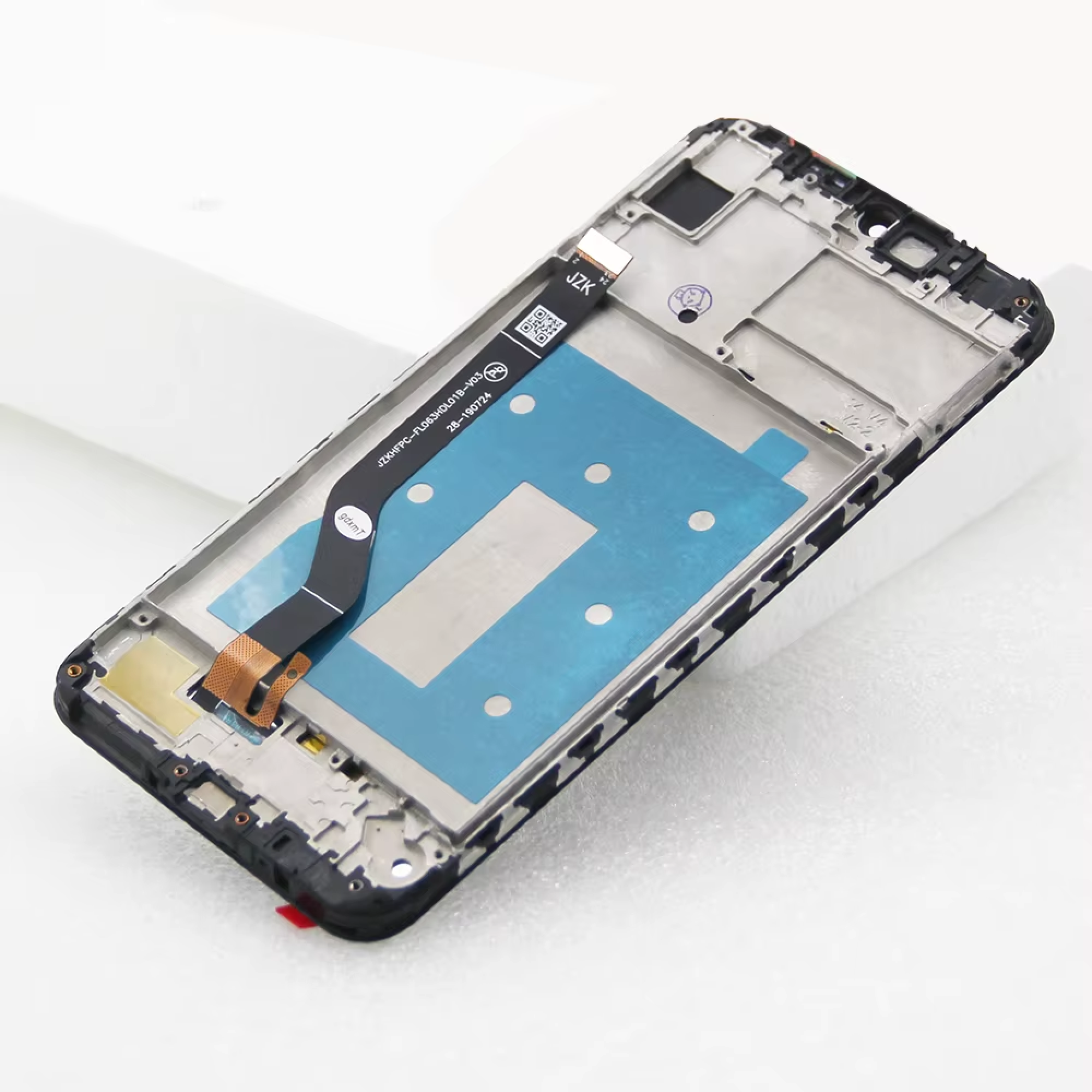 Дисплей (экран) для Huawei Y7 2019 (DUB-LX1) с тачскрином и рамкой, черный - фото