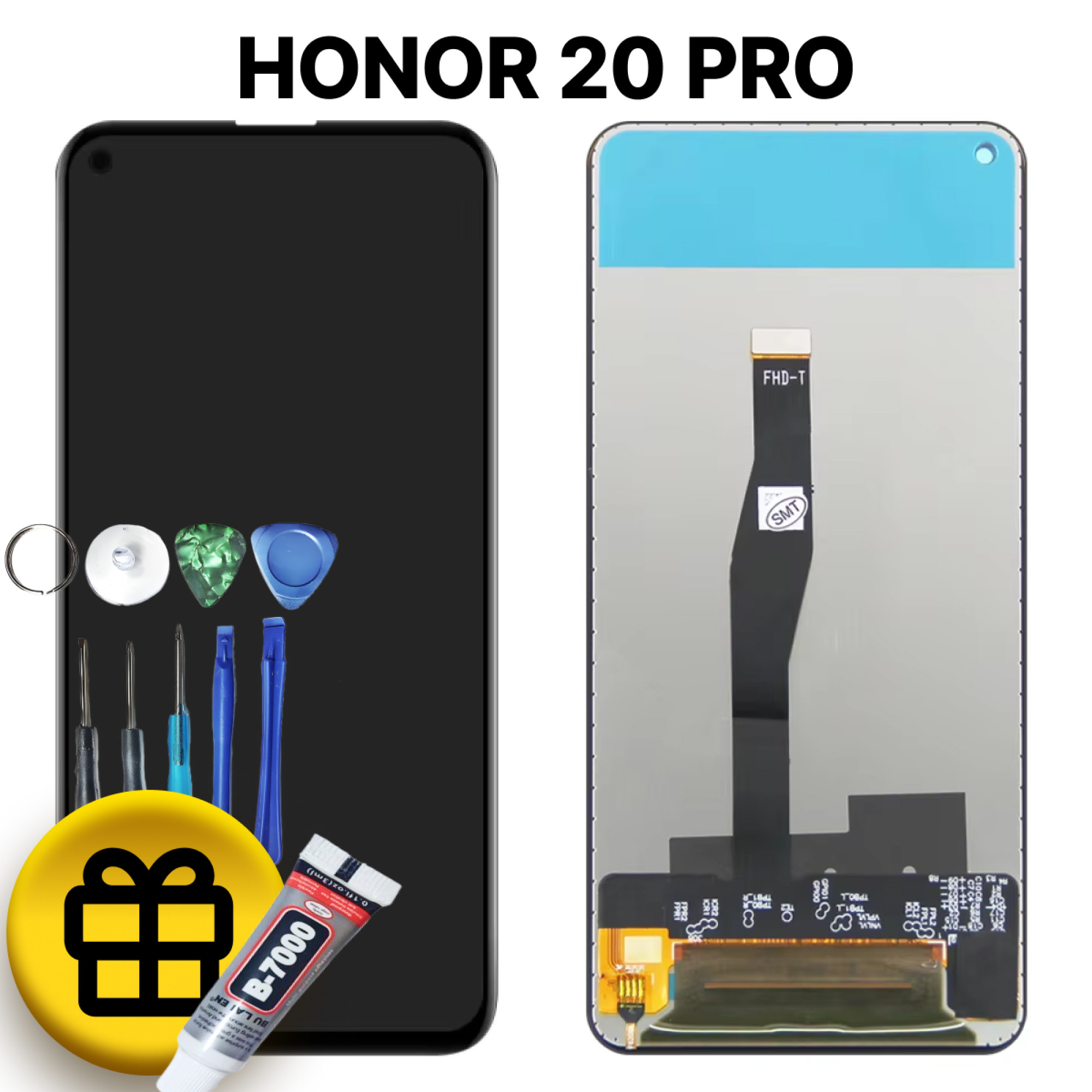 Дисплей (экран) для Huawei Honor 20 Pro (YAL-AL10 YAL-L41) c тачскрином, черный - фото