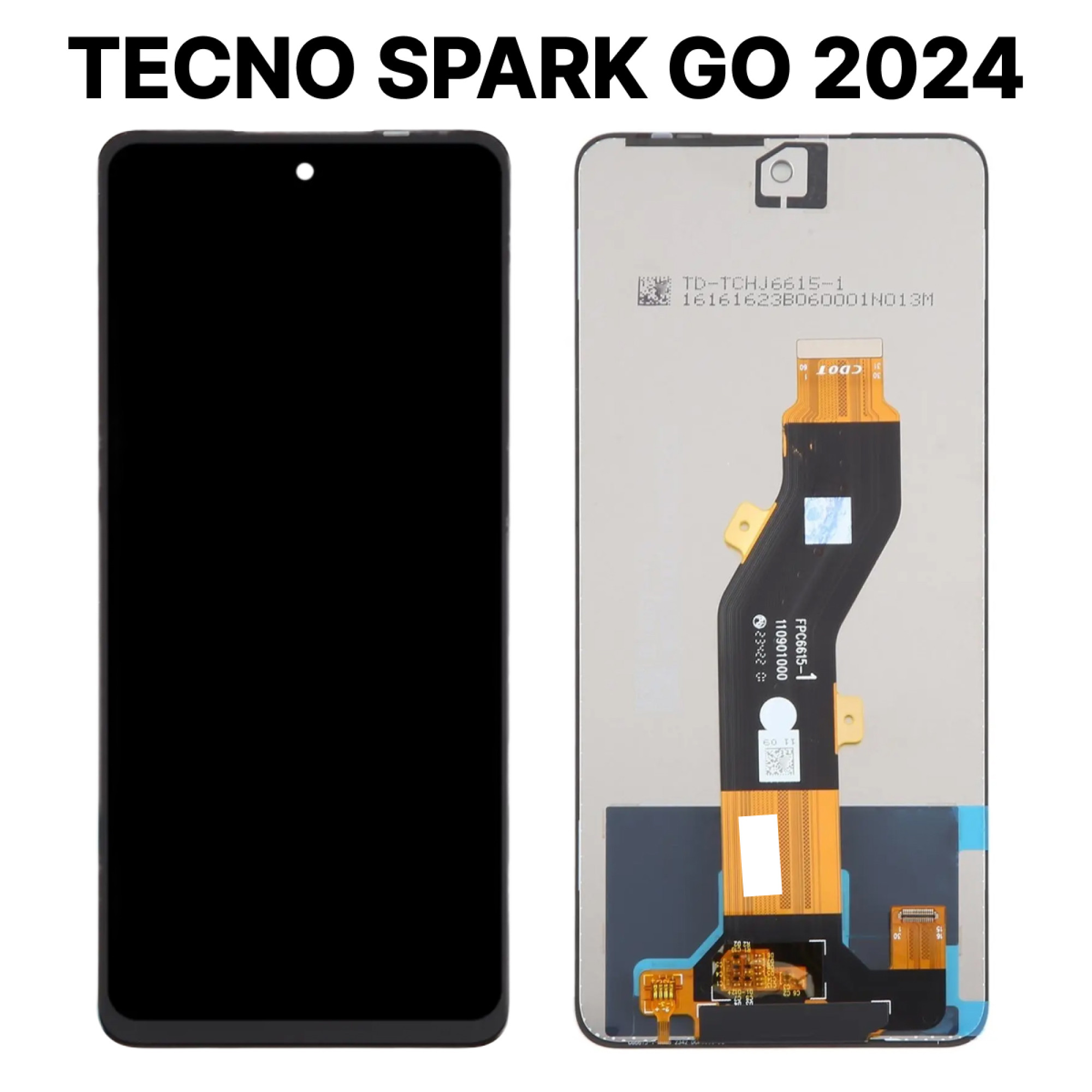 Дисплей (экран) для Tecno Spark GO 2024 c тачскрином, черный - фото