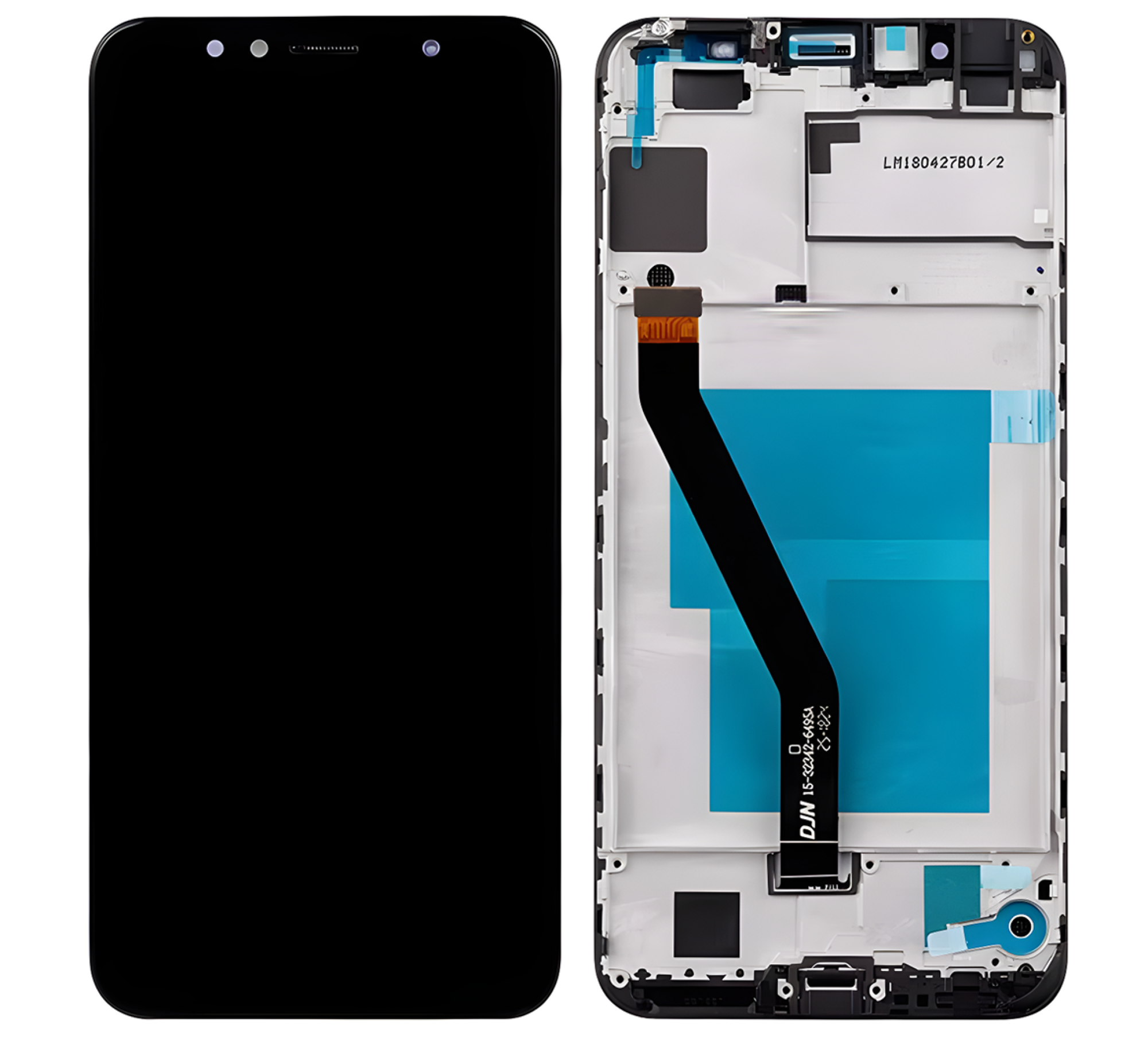 Дисплей (экран) для Huawei Honor 7a Pro (AUM-L29) с тачскрином с рамкой, черный - фото