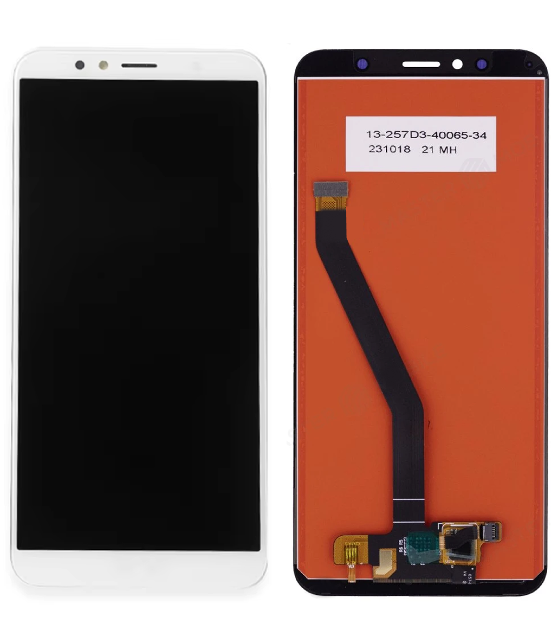 Дисплей (экран) для Huawei Honor 7c (AUM-L41) c тачскрином, белый - фото