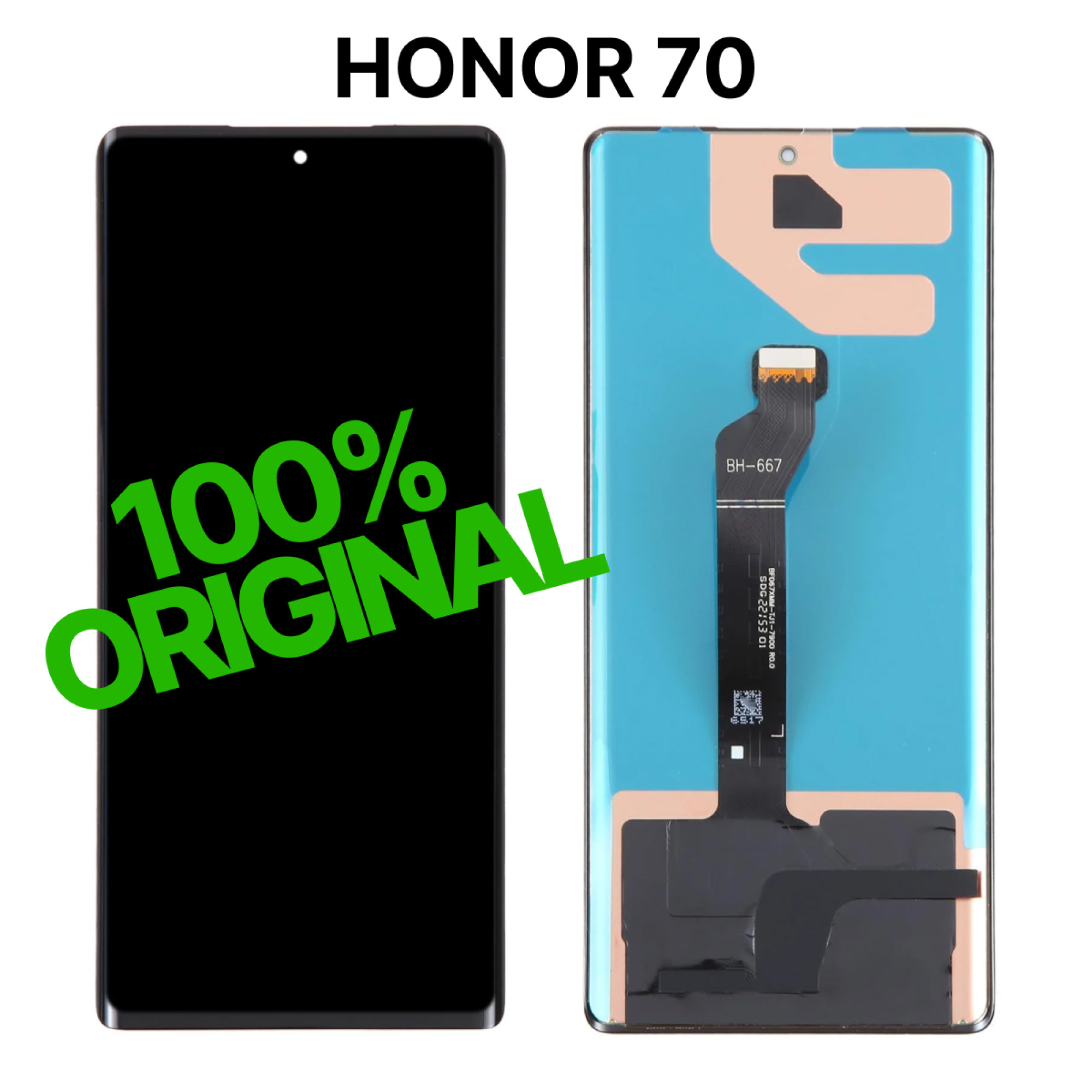Дисплей (экран) для Honor 70 Original 100% (FNE-NX9), черный - фото