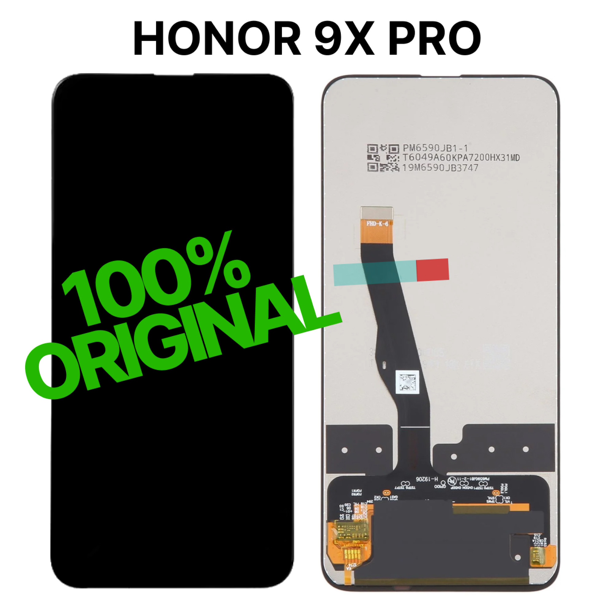 Дисплей (экран) для Huawei Honor 9X Pro (STK-LX1) Original 100% c тачскрином, черный - фото