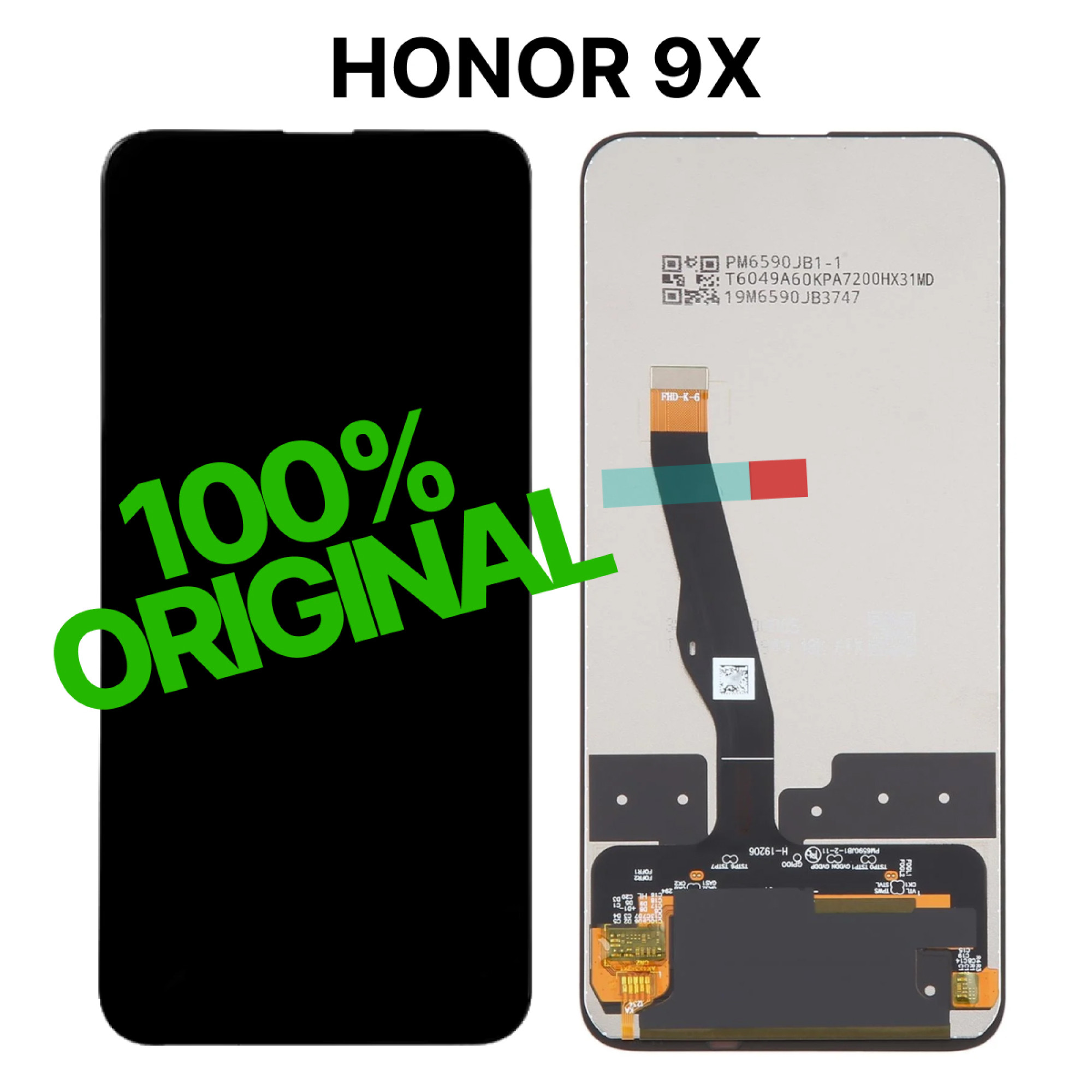 Дисплей (экран) для Huawei Honor 9X (STK-LX1) Original 100% c тачскрином, черный - фото