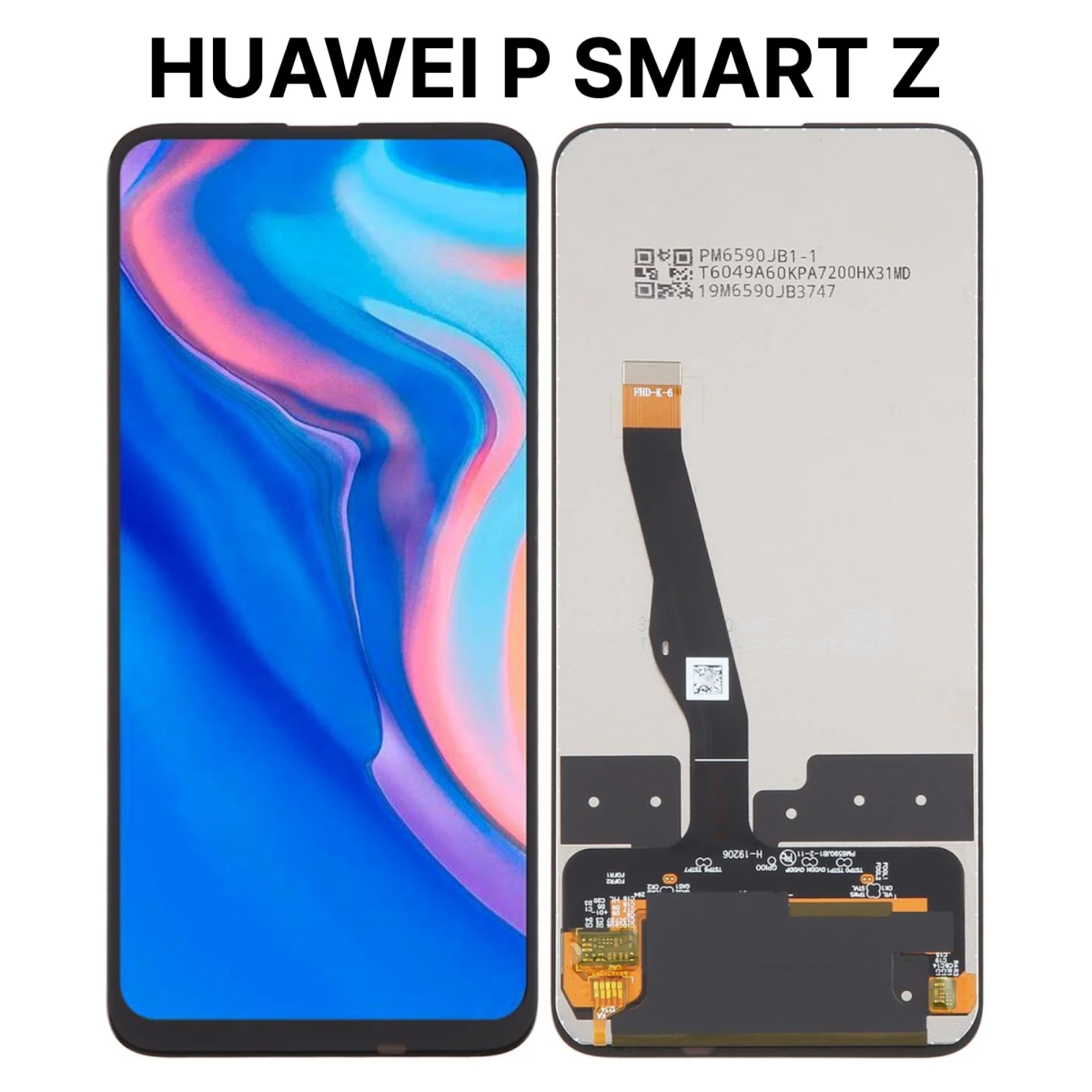 Дисплей (экран) для Huawei P Smart Z (STK-LX1) c тачскрином, черный - фото