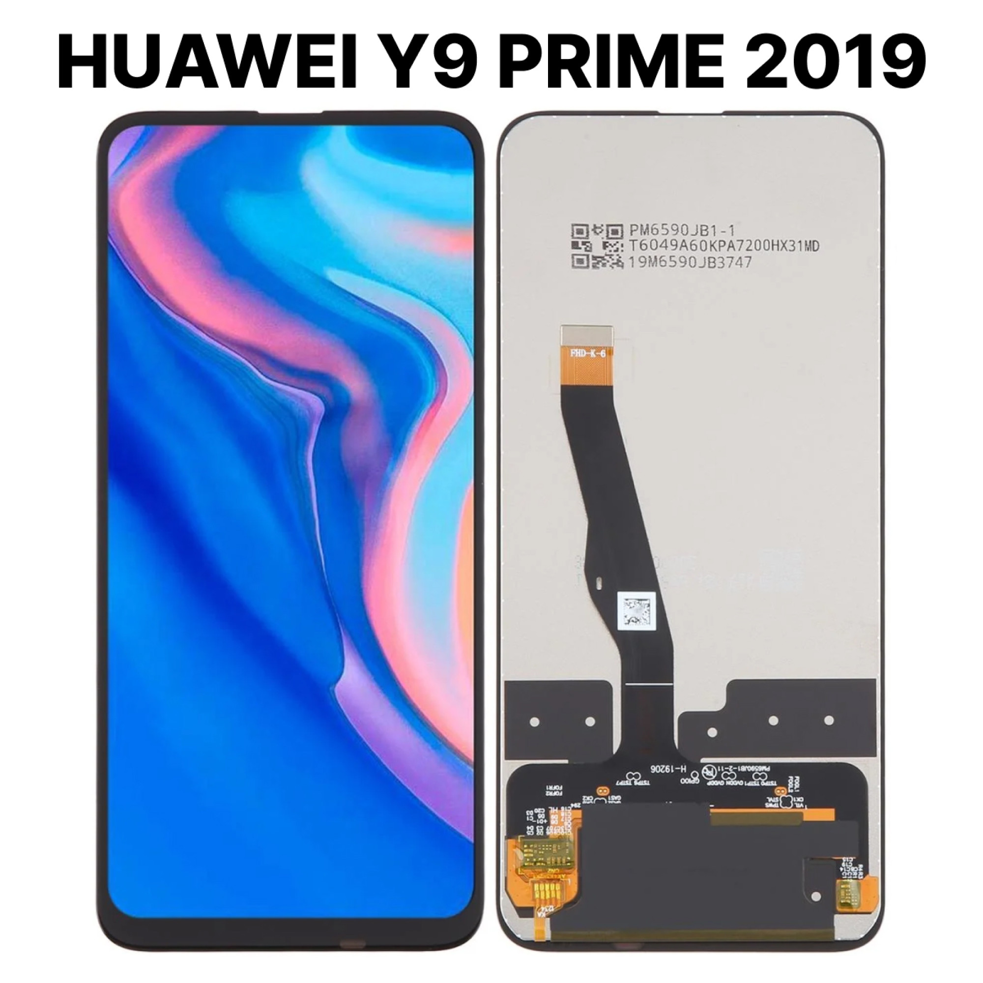 Дисплей (экран) для Huawei Y9 Prime 2019 (STK-L21, STK-L22, STK-LX3) с тачскрином, черный - фото