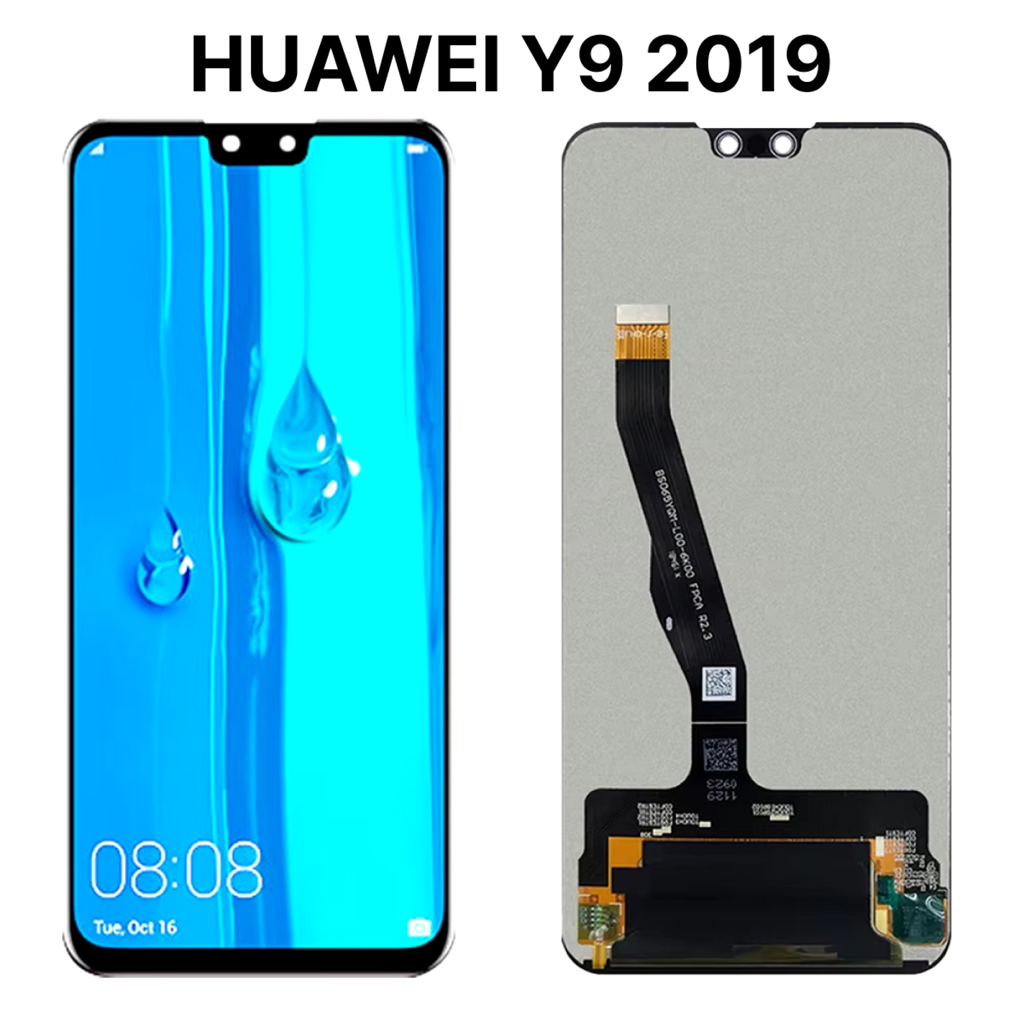Дисплей (экран) для Huawei Y9 2019 (JKM-LX1) c тачскрином, черный - фото
