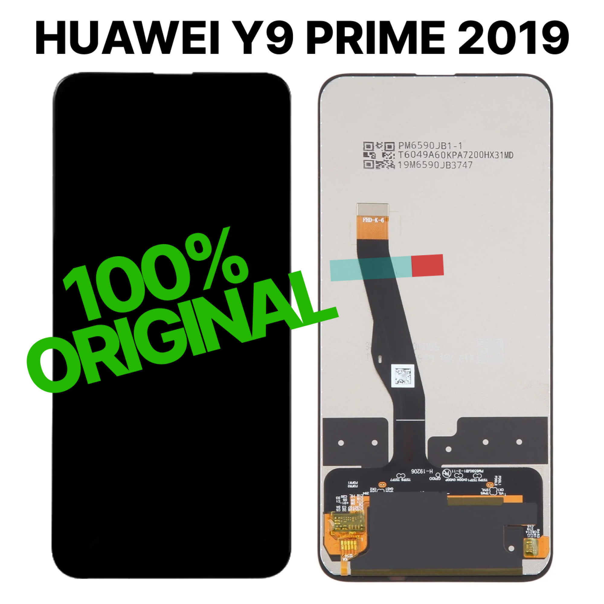 Дисплей (экран) для Huawei Y9 Prime 2019 (STK-L21, STK-L22, STK-LX3) Original 100% с тачскрином, черный - фото