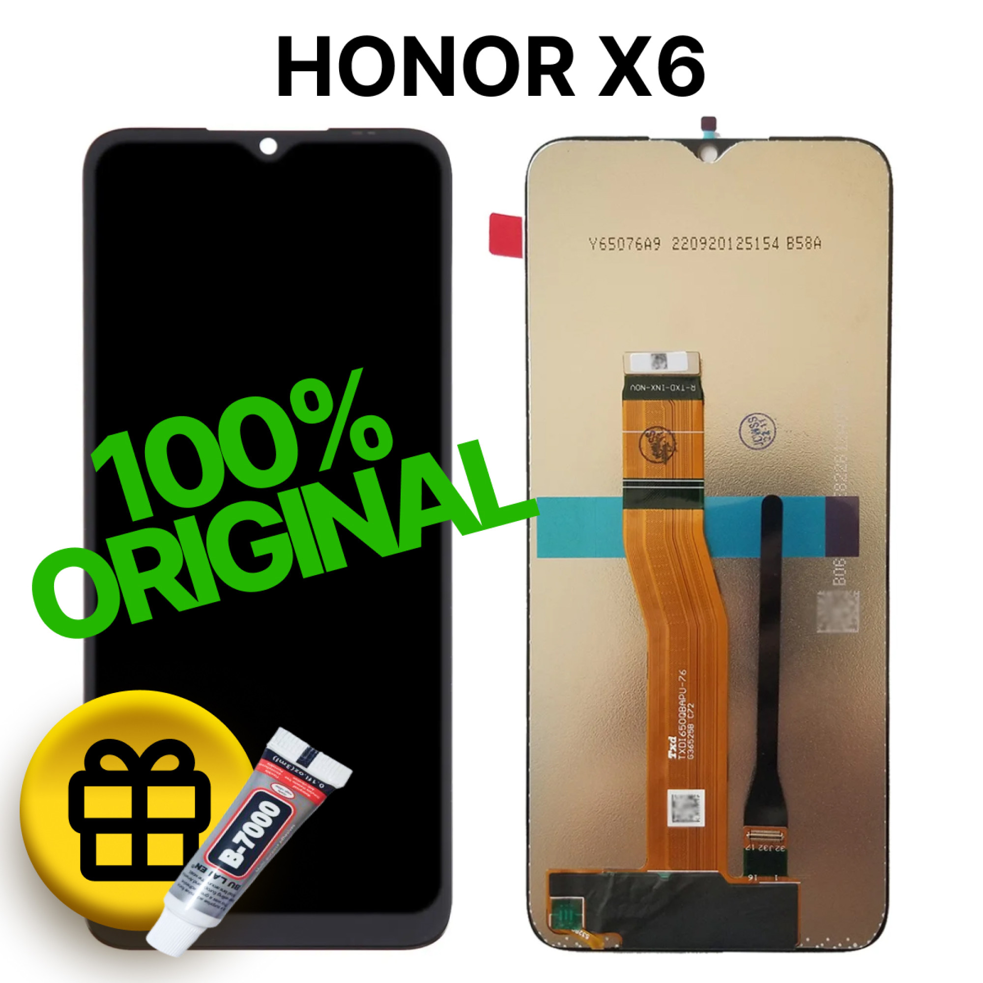Дисплей (экран) для Honor X6 Original 100% c тачскрином, черный - фото