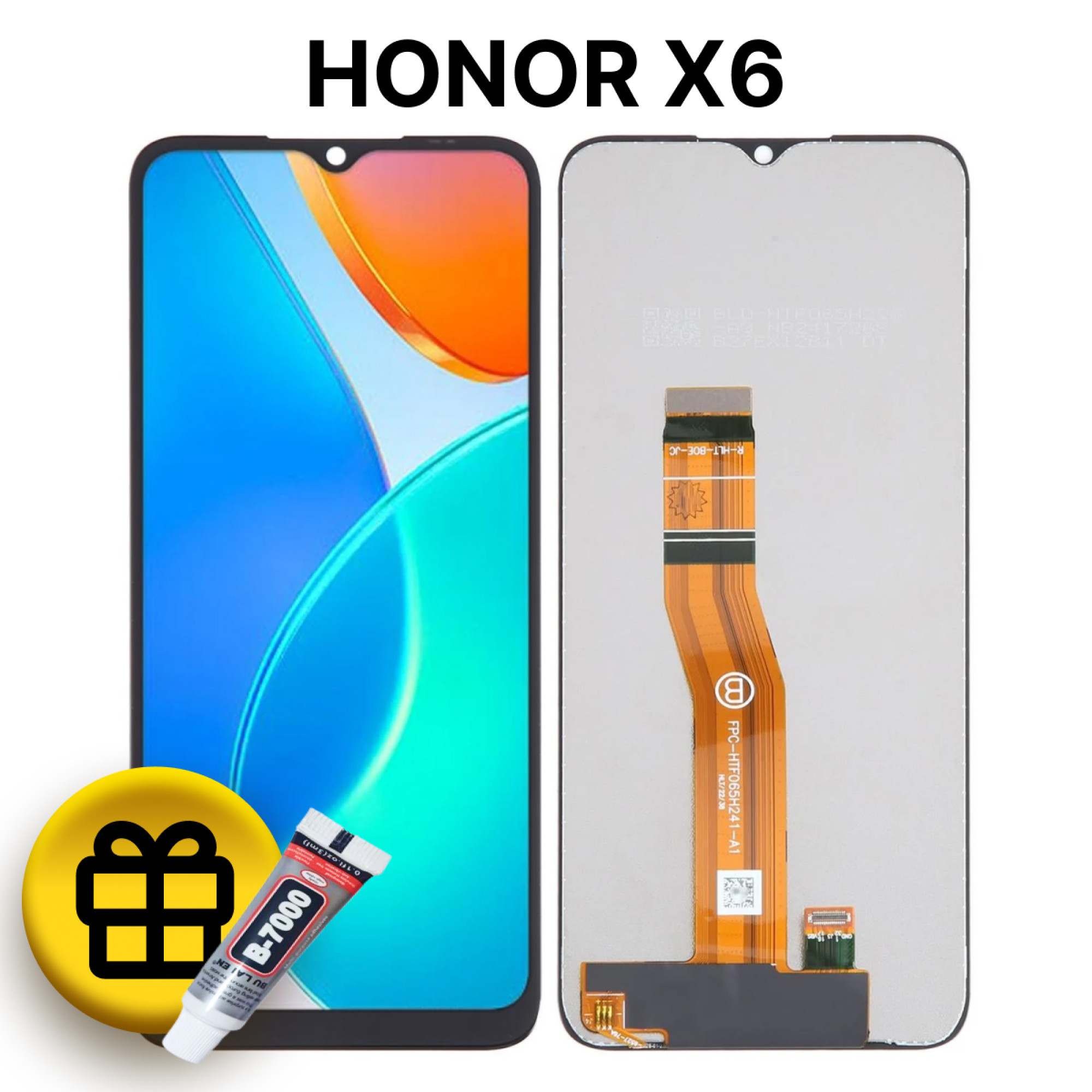 Дисплей (экран) для Huawei Honor X6 c тачскрином, черный - фото