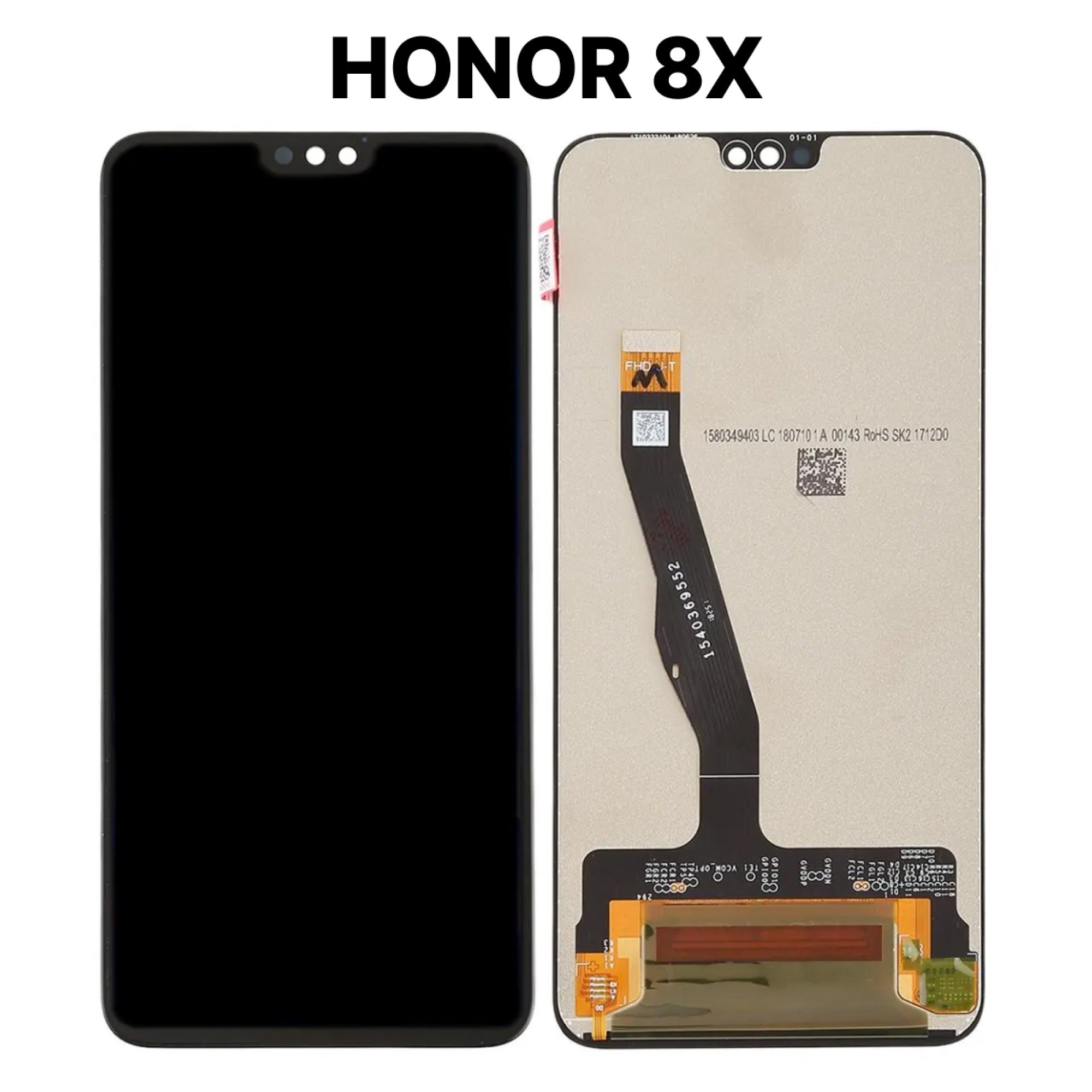 Дисплей (экран) для Huawei Honor 8X (JSN-L21) c тачскрином, черный - фото